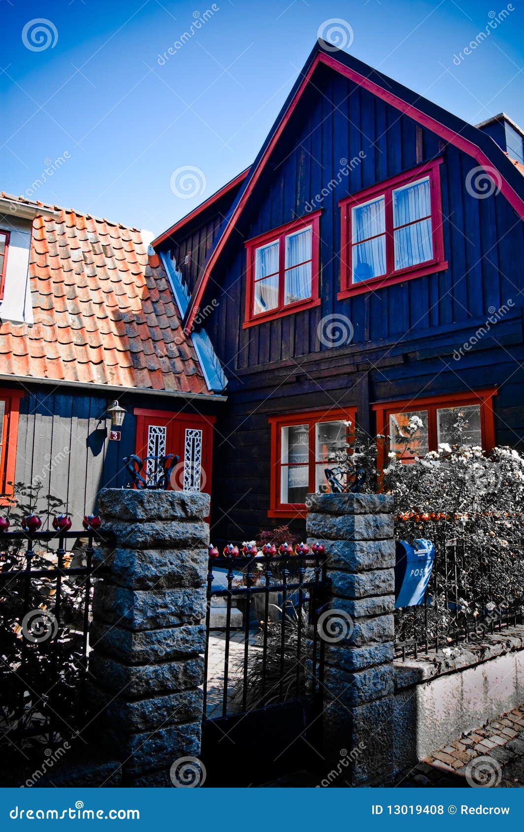 Characteristic house. A quaint house in Visby, a small medieval city in Gotland (Sweden).