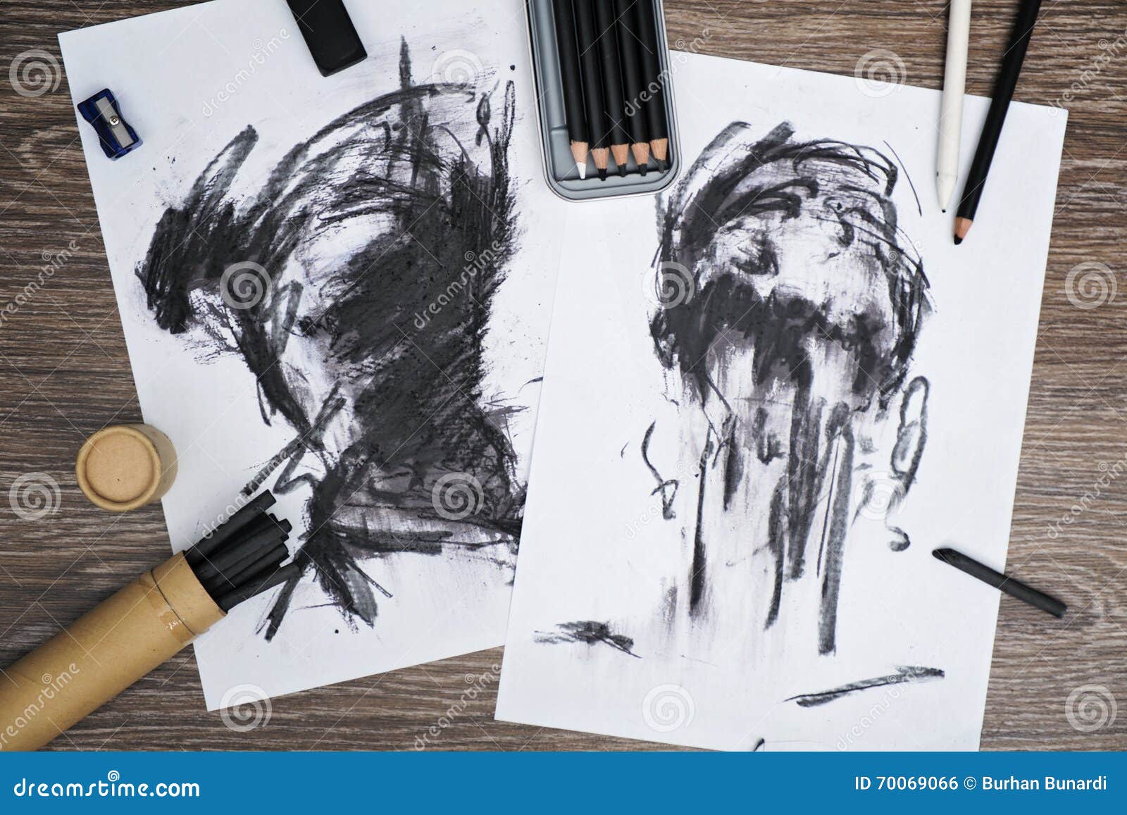 Charcoal art stock photo. Image of paint, draw, creativity - 70069066