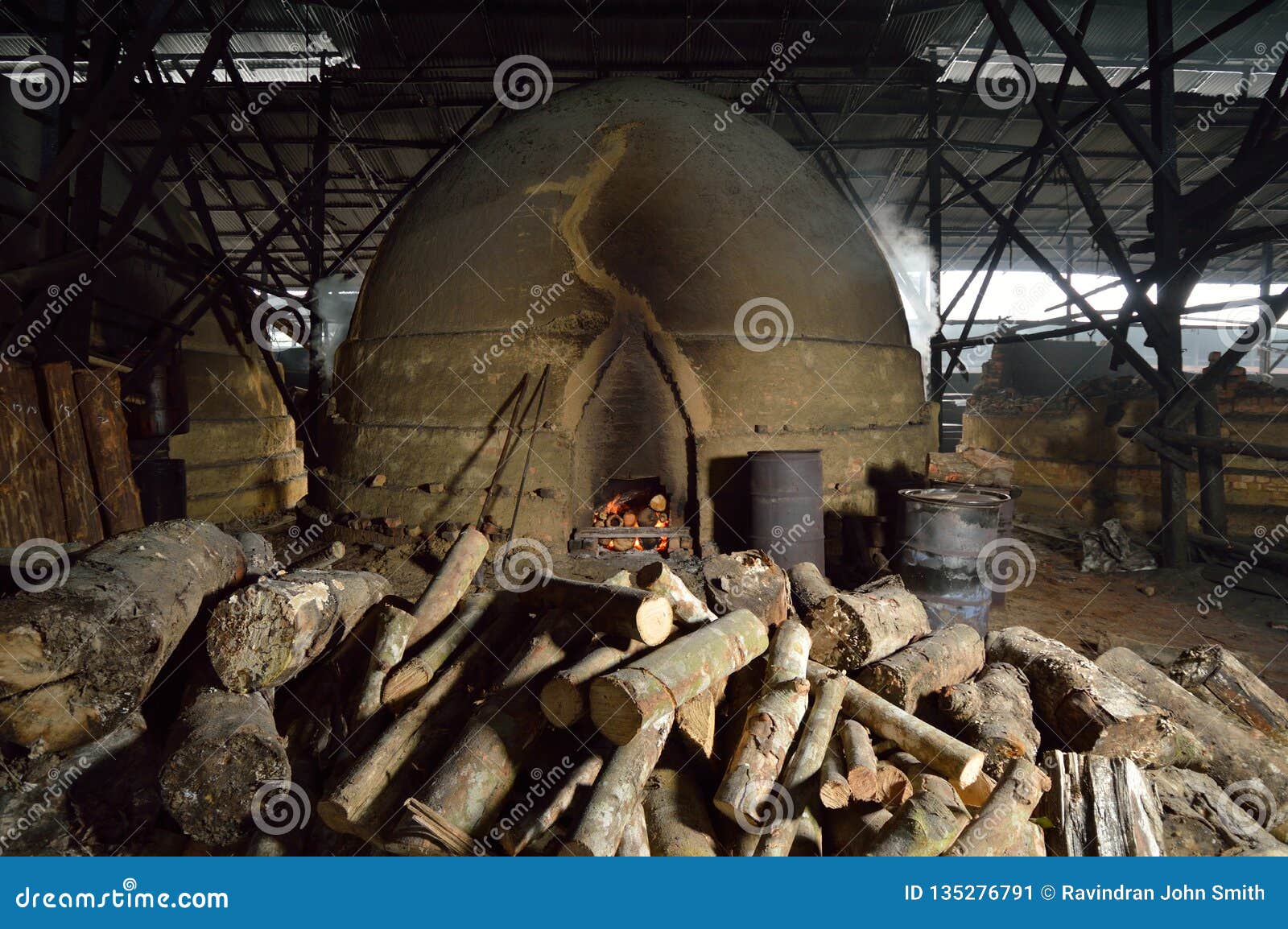 Charcoal Factory Kuala Sepetang Stock Image Image Of Kuala State 135276791