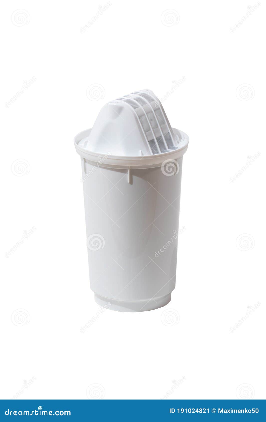 Charcoal Filter for Water Purification, Side View, Isolated on White Background Stock Image