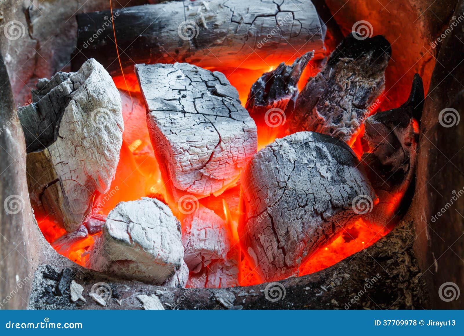 Charcoal fire stock photo. Image of burning, fiery, heap 37709978