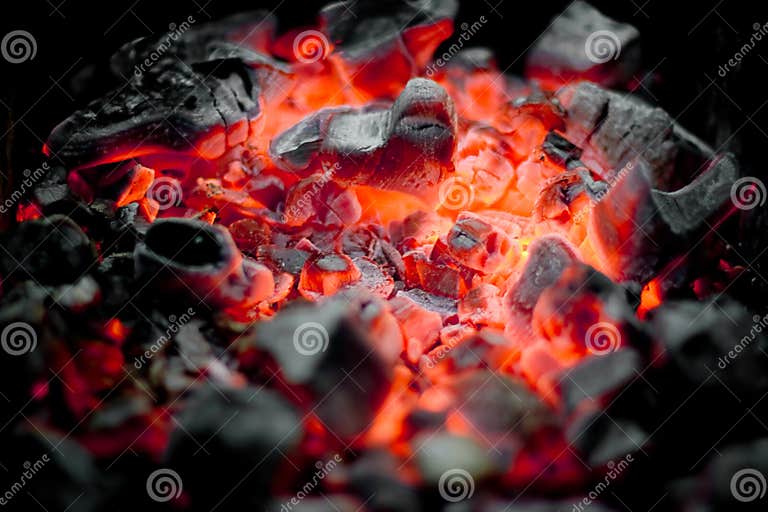 Charcoal fire stock image. Image of heat, wooden, fire 6040259
