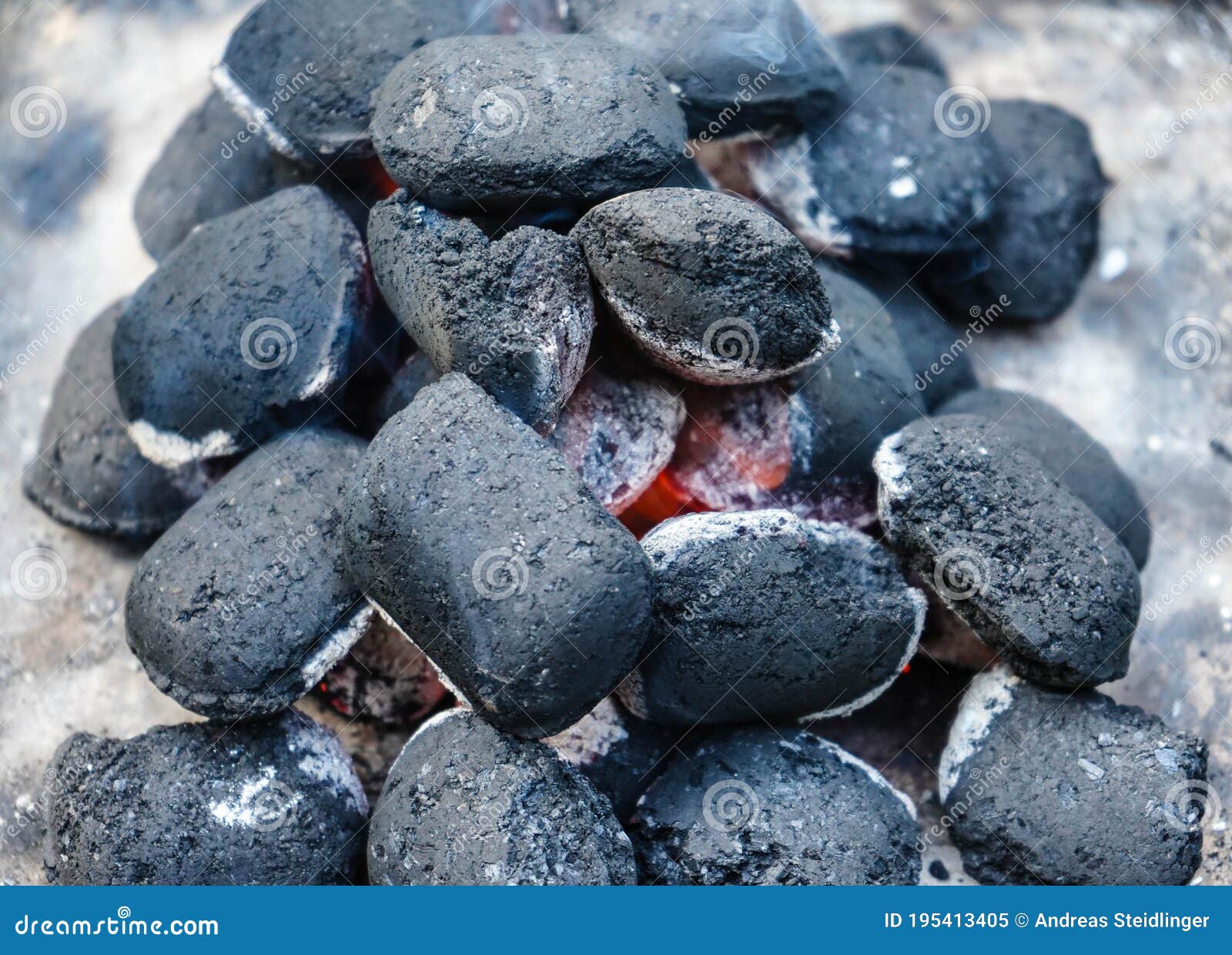 Charcoal on fire stock image. Image of hardwood, dark 195413405