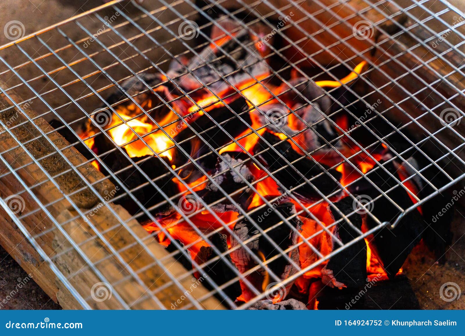 Charcoal is on Fire, Used in Cooking Stock Photo Image of danger