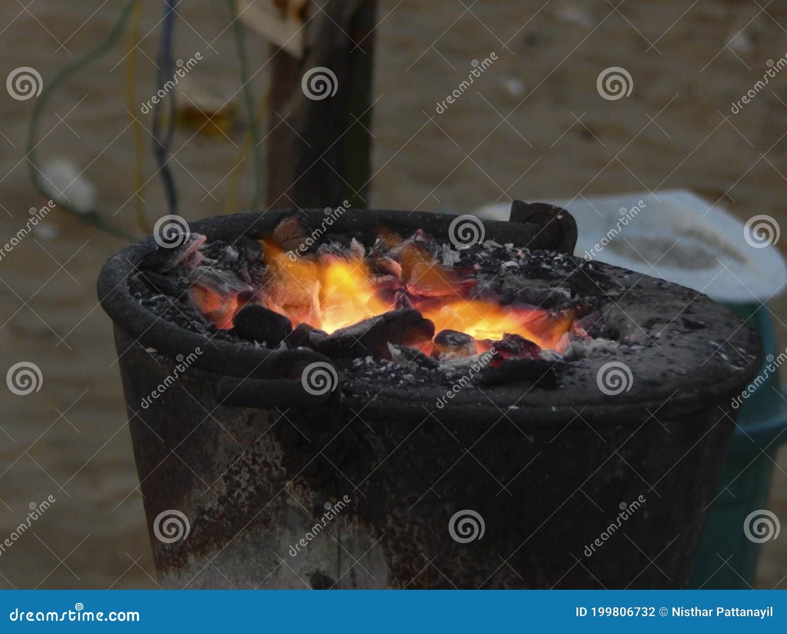 Charcoal Grill for Roasting Corn Stock Photo Image of camping