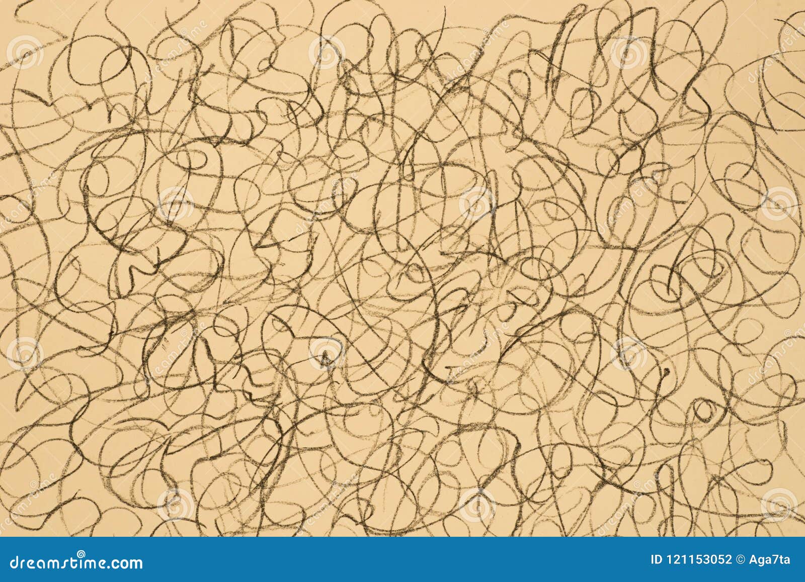 Charcoal Pattern Drawing on Yellow Paper Background Texture Stock Illustration Illustration of