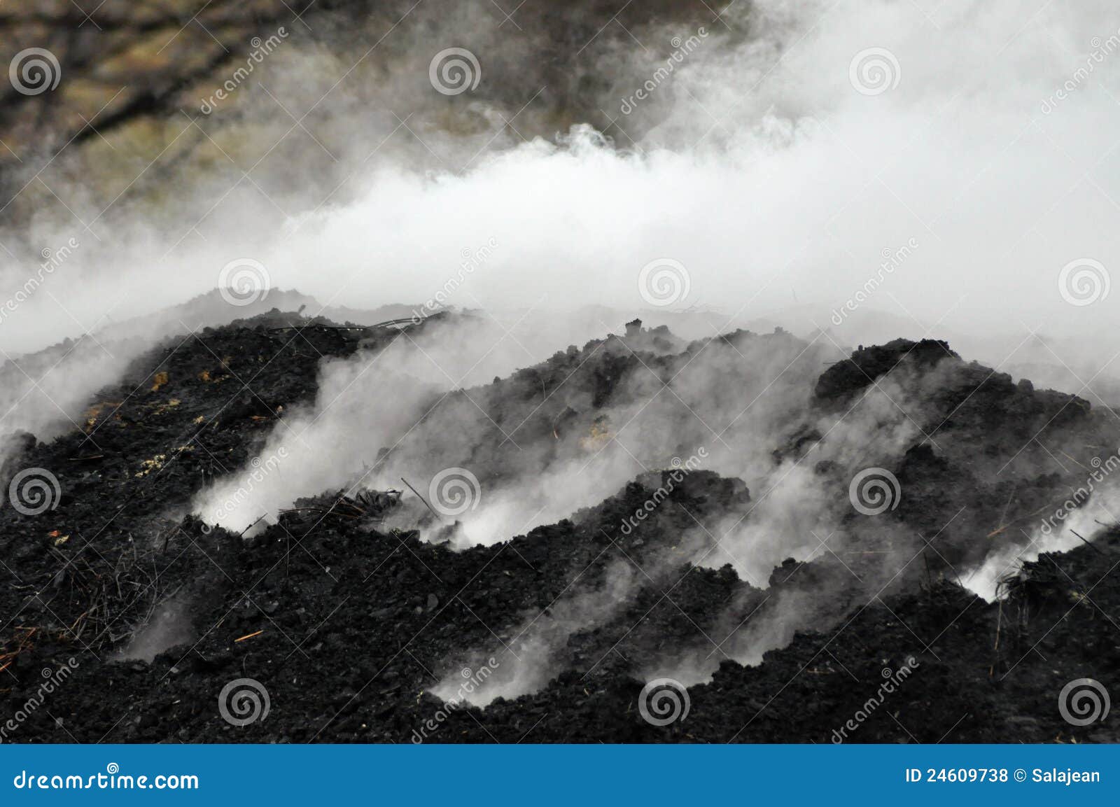 Charcoal pile burning stock photo. Image of carbon, outdoor 24609738