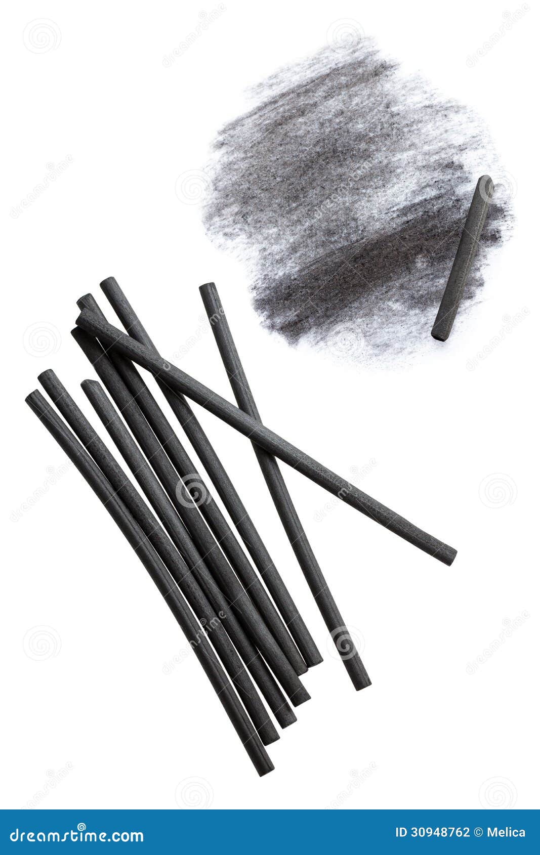 Charcoal Sticks stock photo. Image of craft, crayon, black - 30948762
