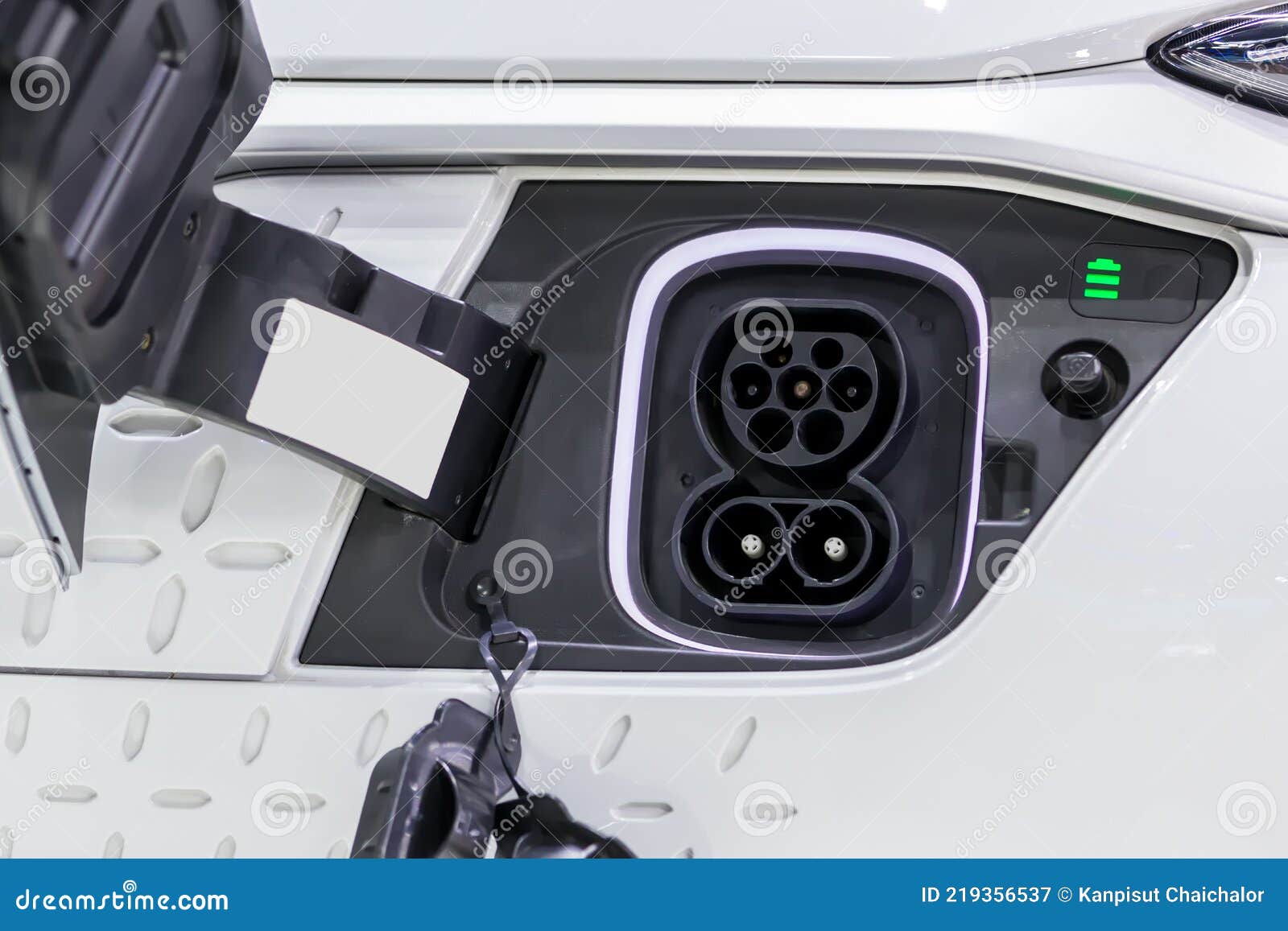 Charge Port On An Electric Car Ev Charging Port On Electric Car