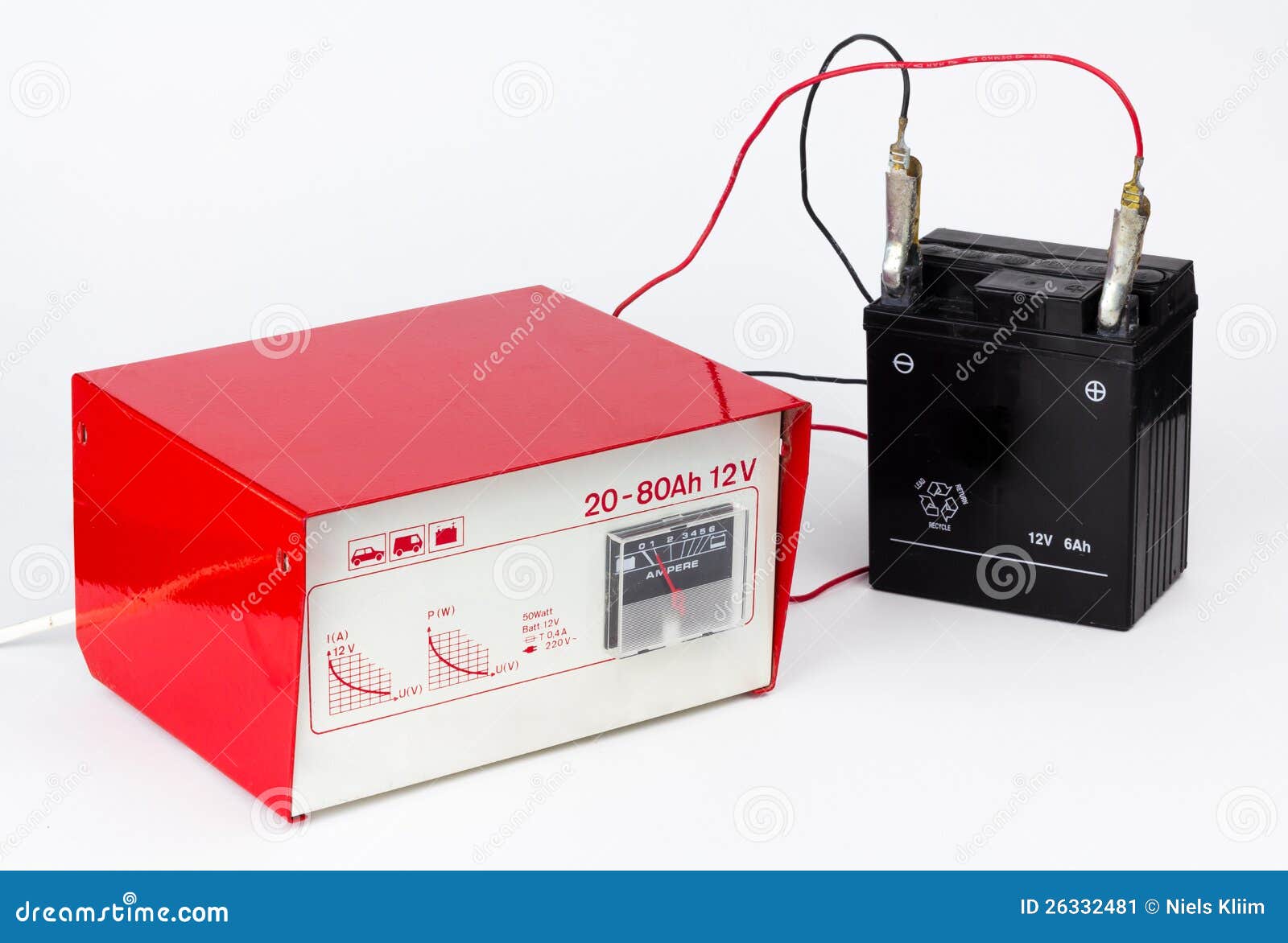 Charging a battery stock image. Image of detail, copper 26332481