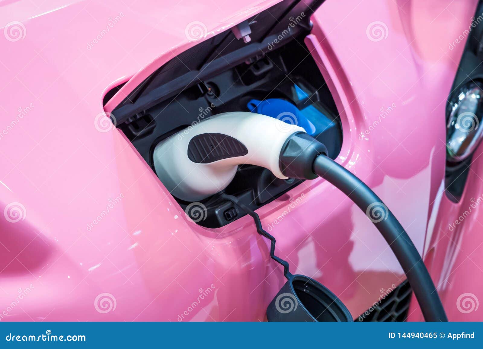 Charging an Electric Car Battery Stock Image Image of future