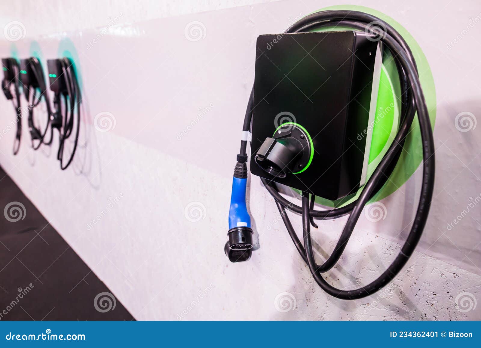 Charging Plug for an Electric Car Stock Image Image of power