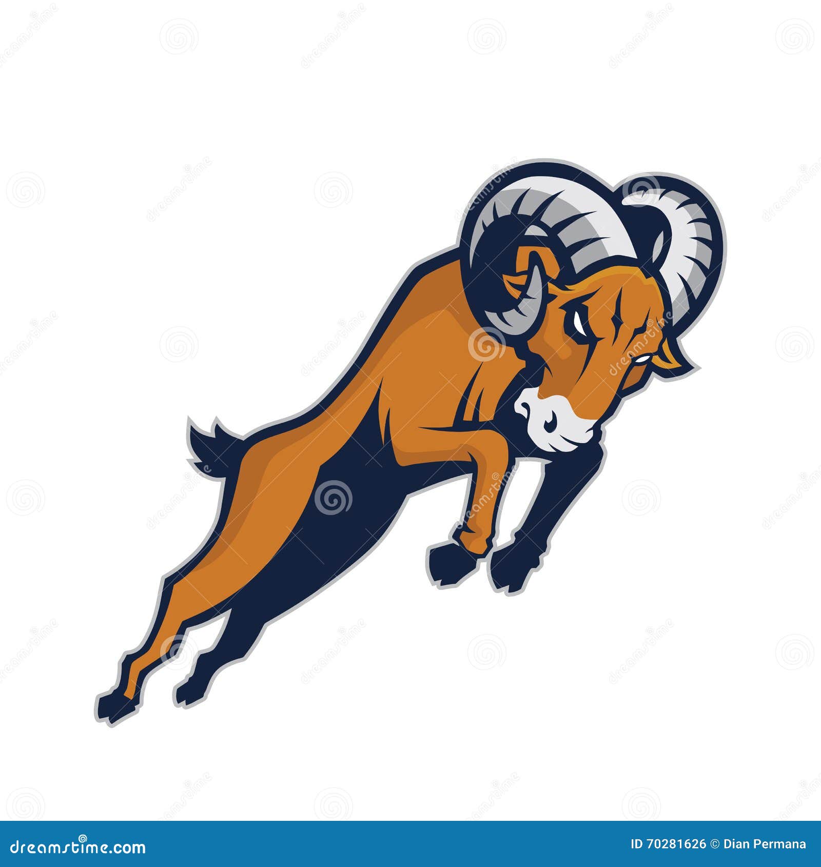 charging ram mascot