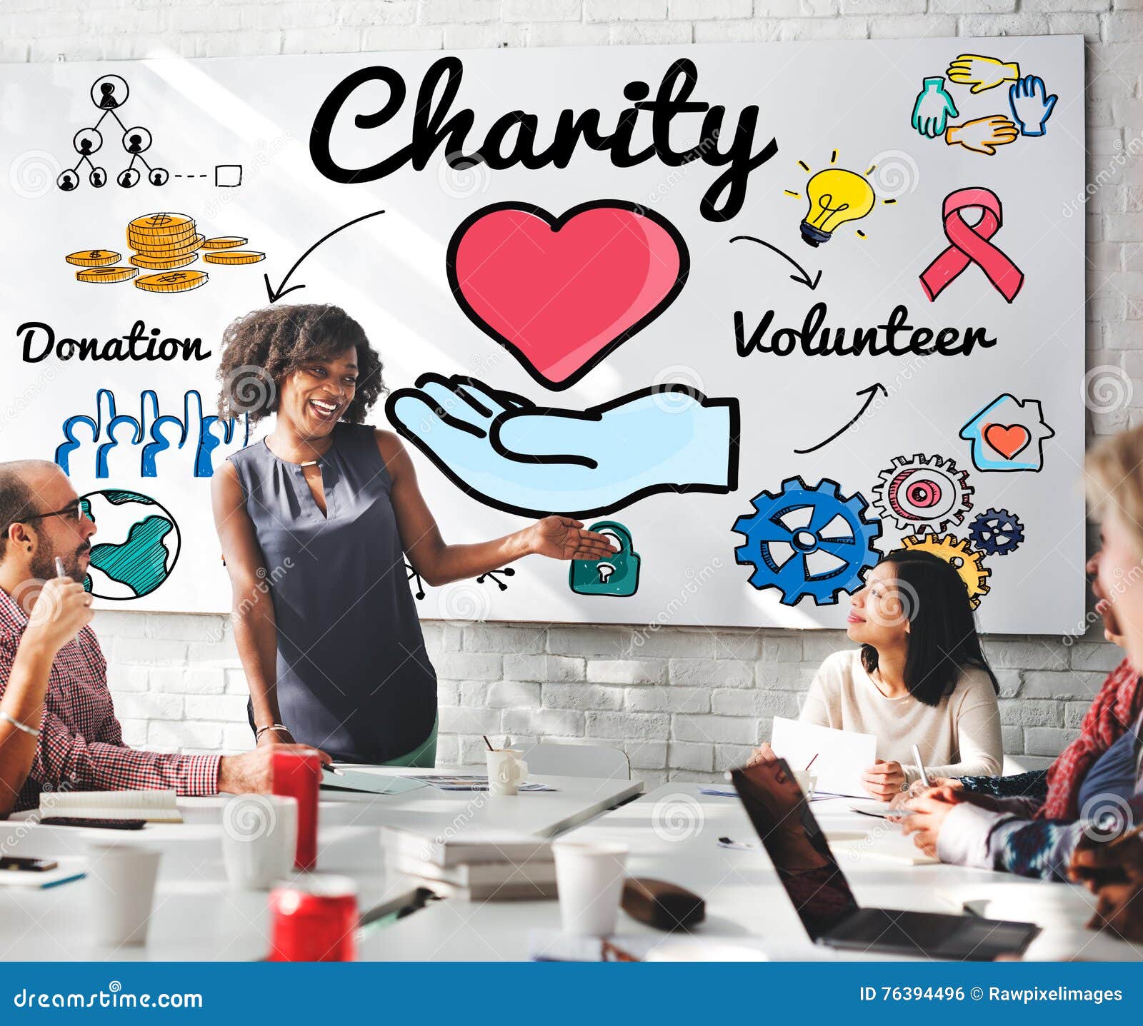 Charity Donate Welfare Generosity Charitable Giving Concept Stock Photo