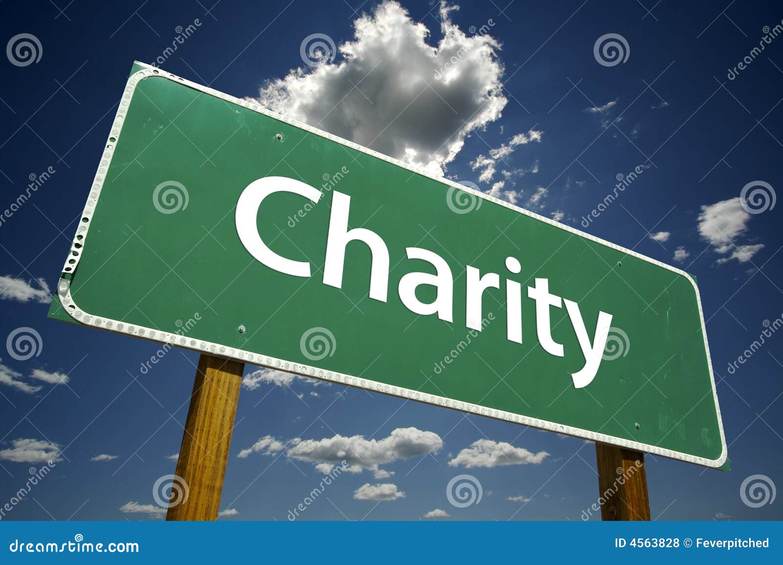 Charity- Road Sign. Royalty Free Stock Photos - Image: 4563828