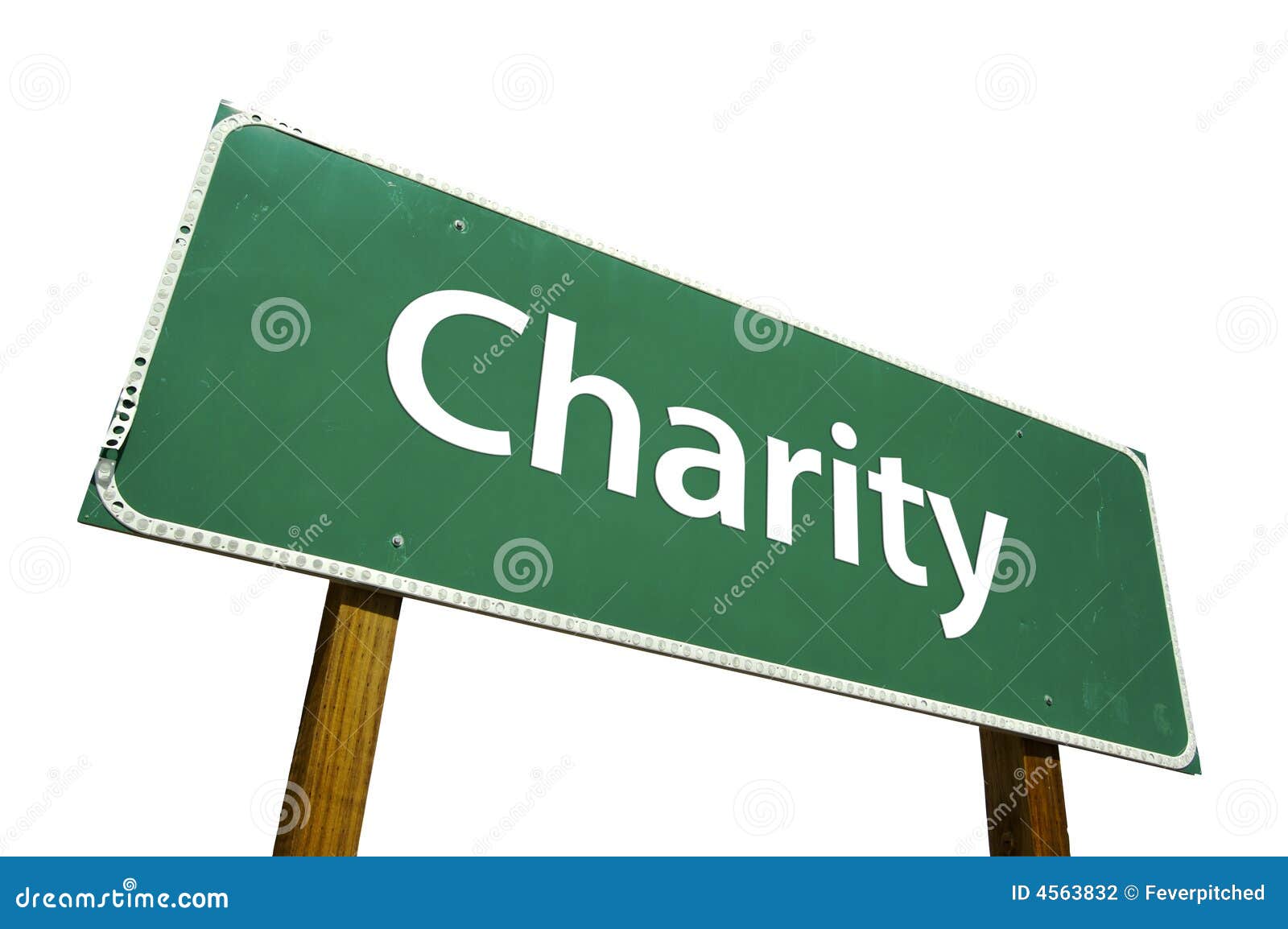 Please donate road sign. Image with clipping path Stock