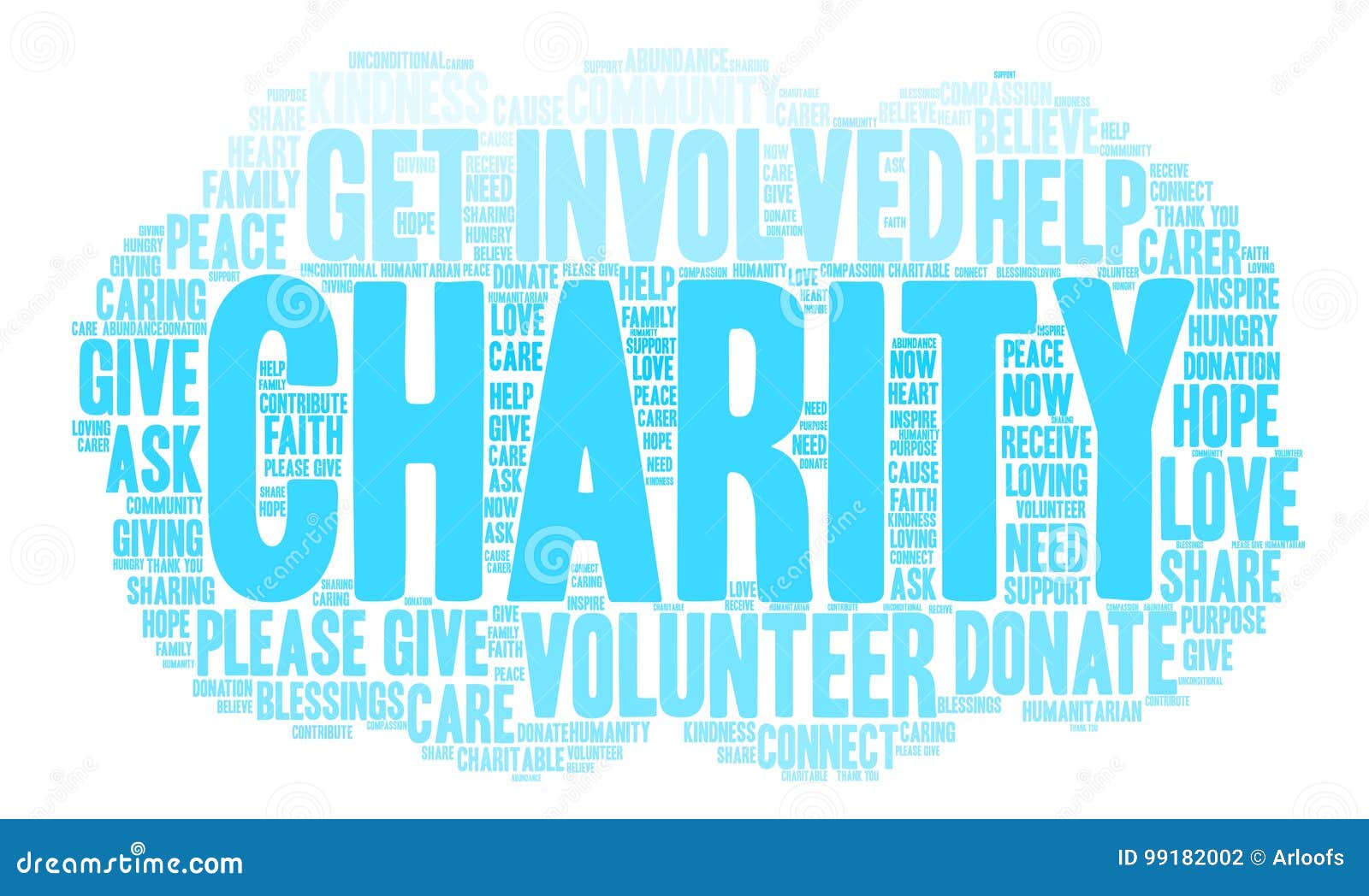 Charity Word Cloud stock vector. Illustration of carer 99182002