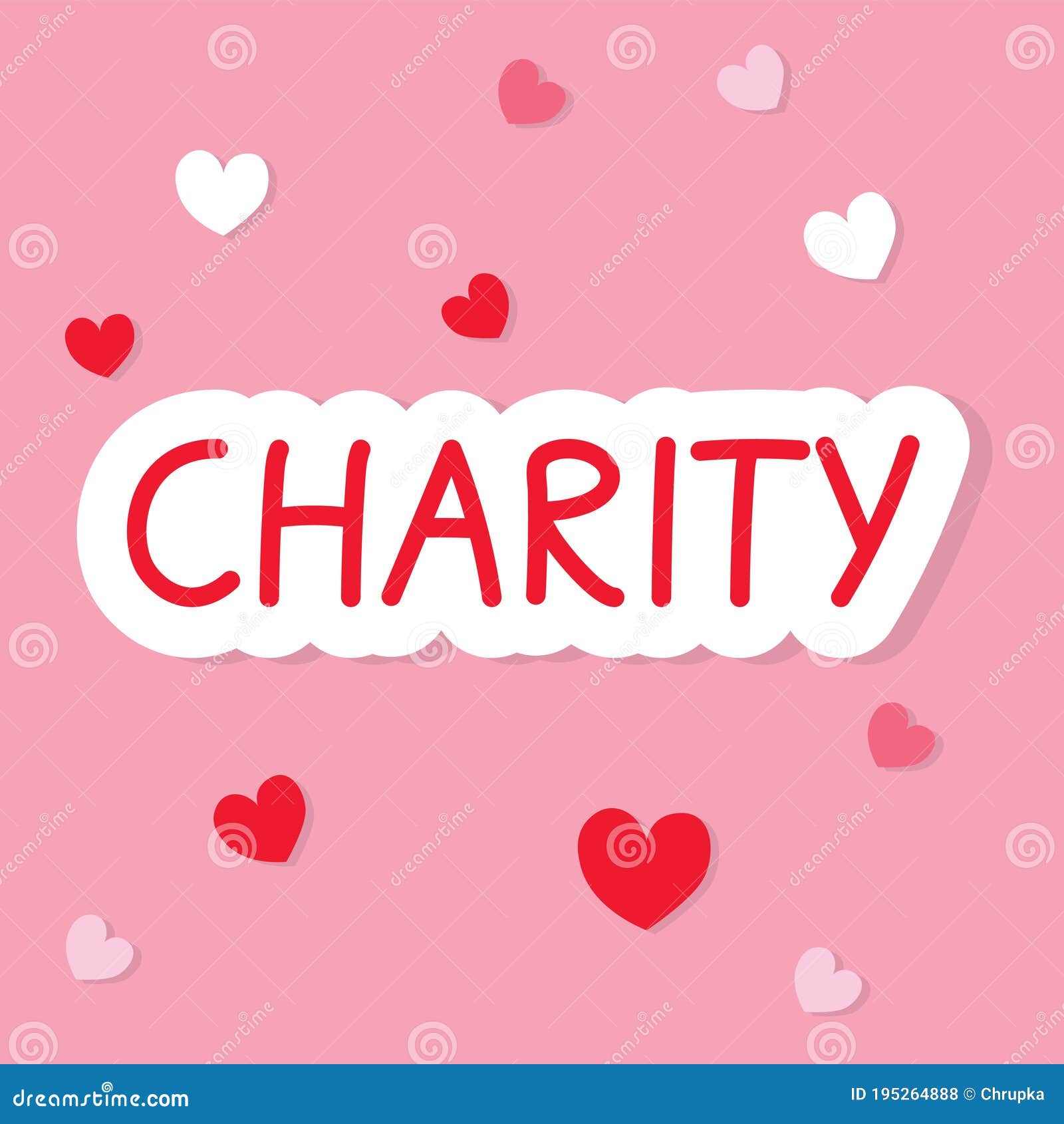 Charity word concept stock vector. Illustration of sign 195264888