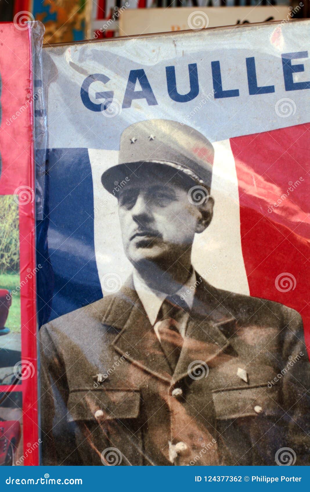 Charles De Gaulle Portrait on an Old Book Cover Paris, France. Editorial  Photography - Image of charles, cover: 124377362