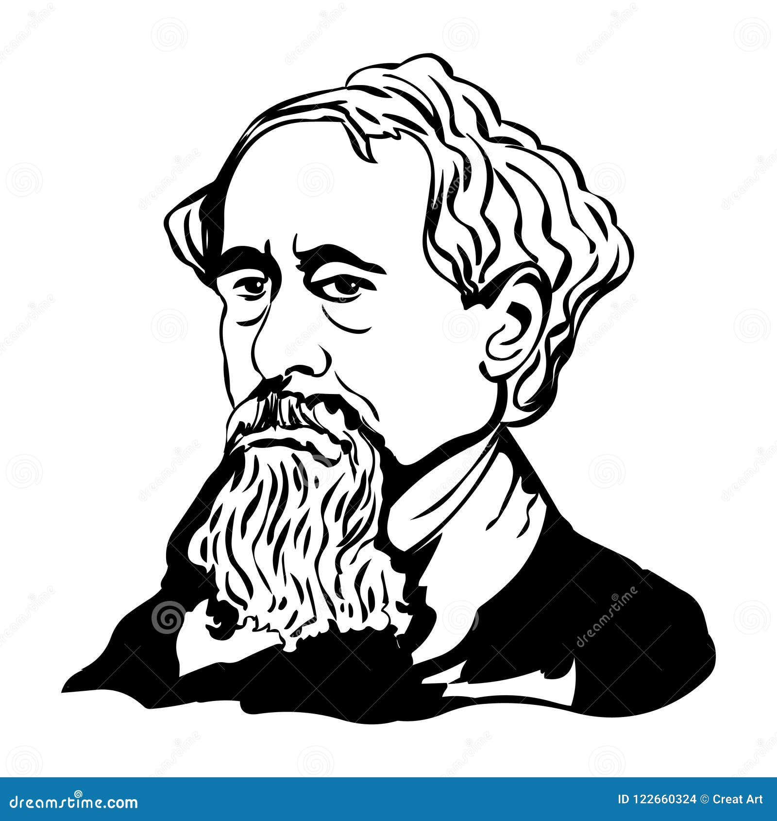 charles dickens. portrait of charles dickens.