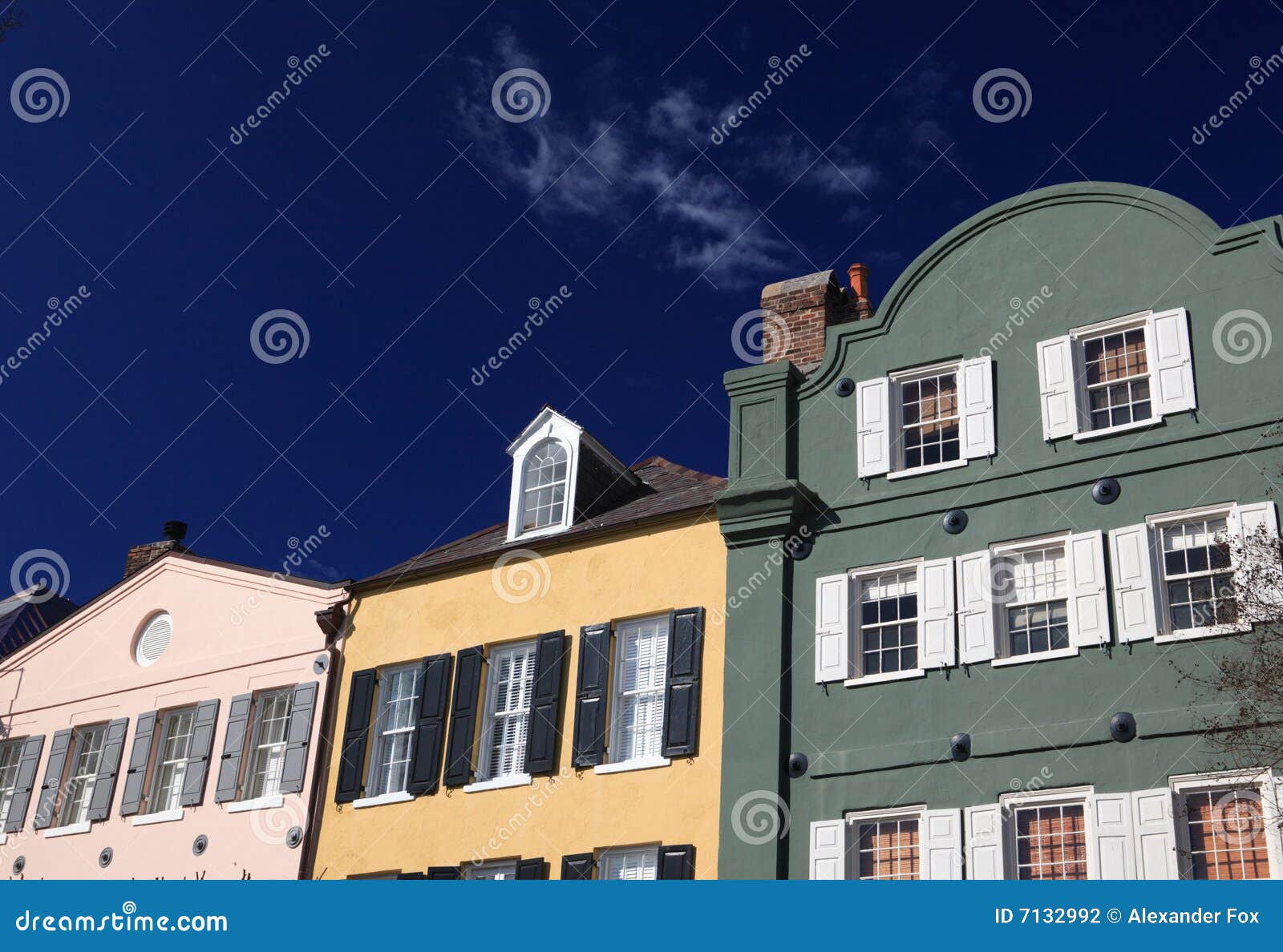 Charleston S Rainbow Rooftops Stock Photo Image of house, south 7132992