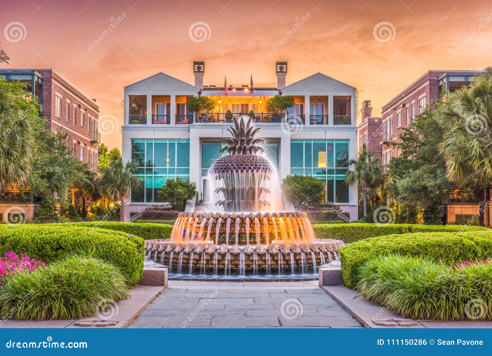 Charleston, South Carolina, USA Fountain Stock Photo - Image of