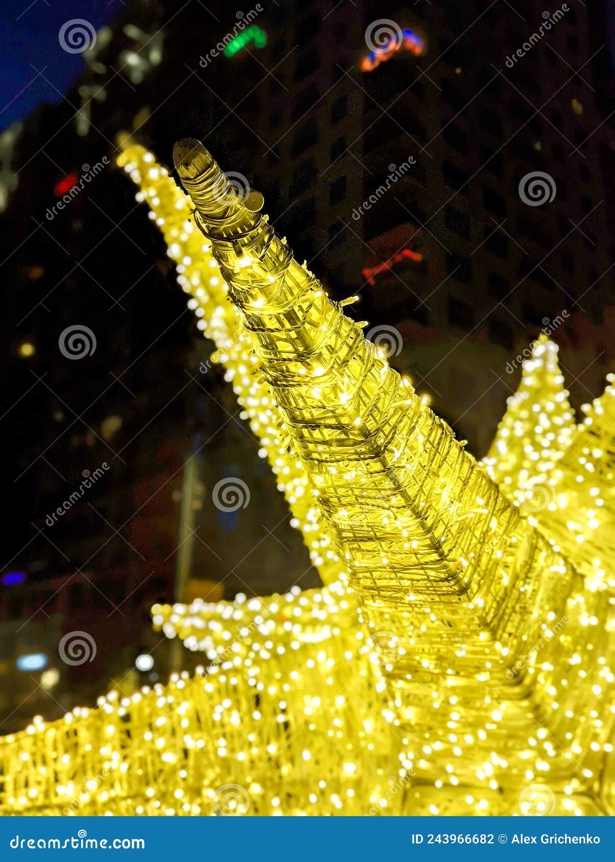 Charlotte Nc Early Morning Decorated with Holiday Lights Stock Photo ...