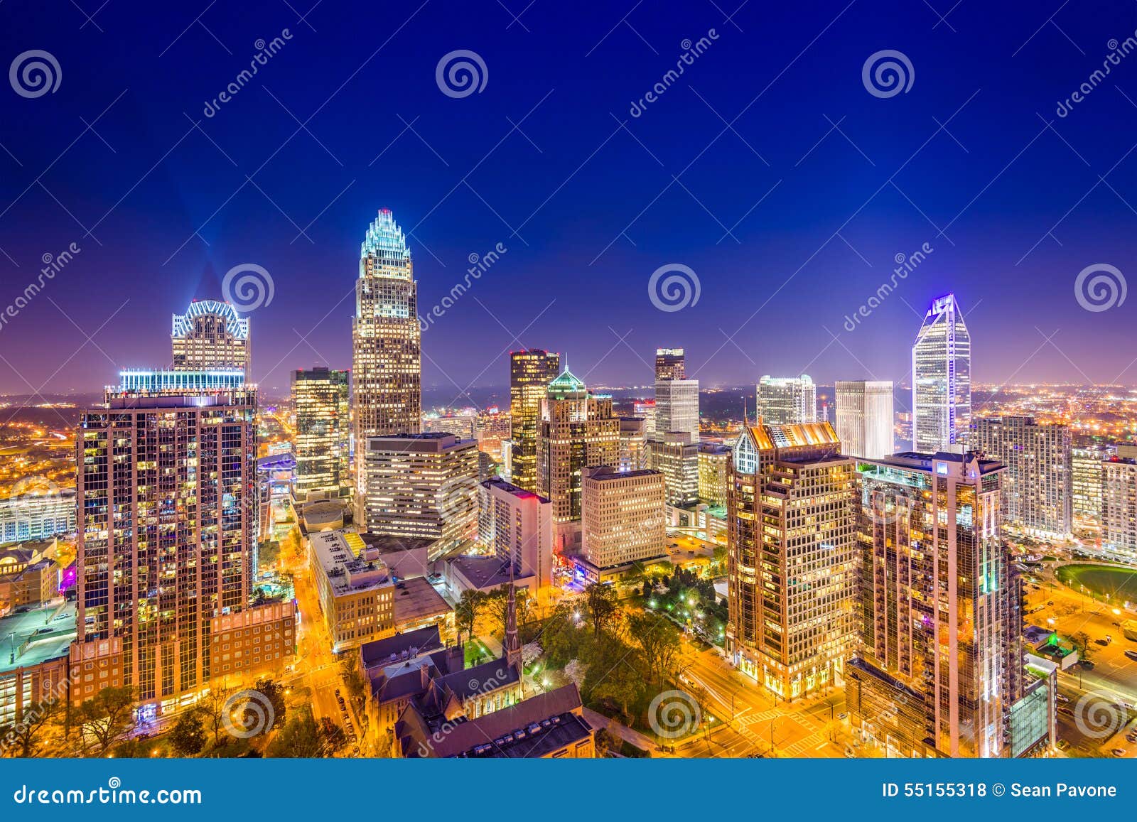 charlotte uptown skyline