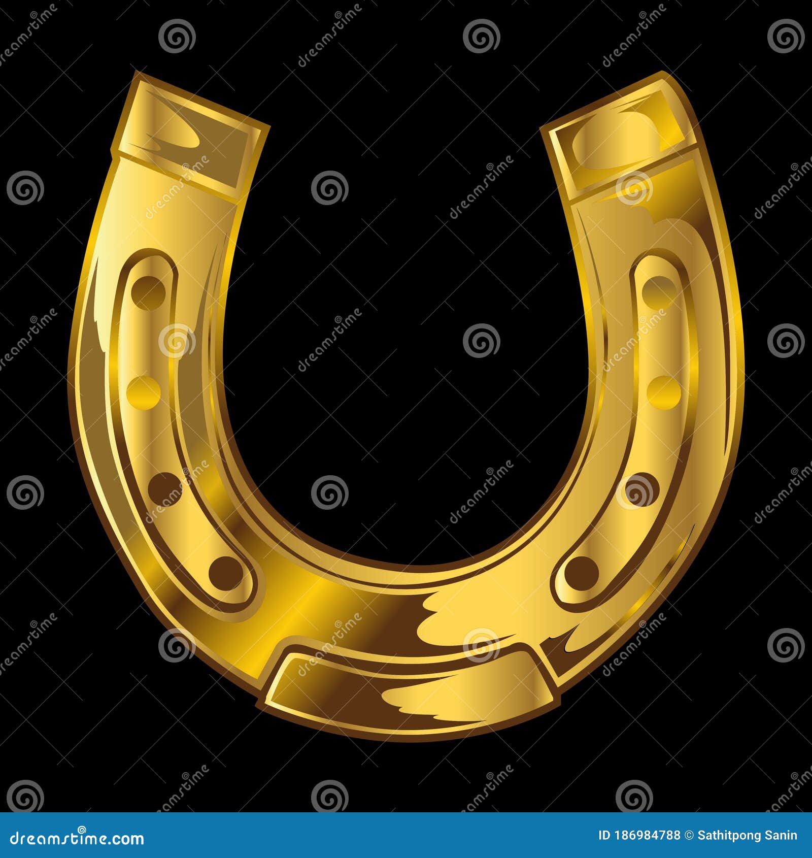 Horseshoe Stock Photo - Download Image Now - Horseshoe, Luck, Gold - Metal  - iStock