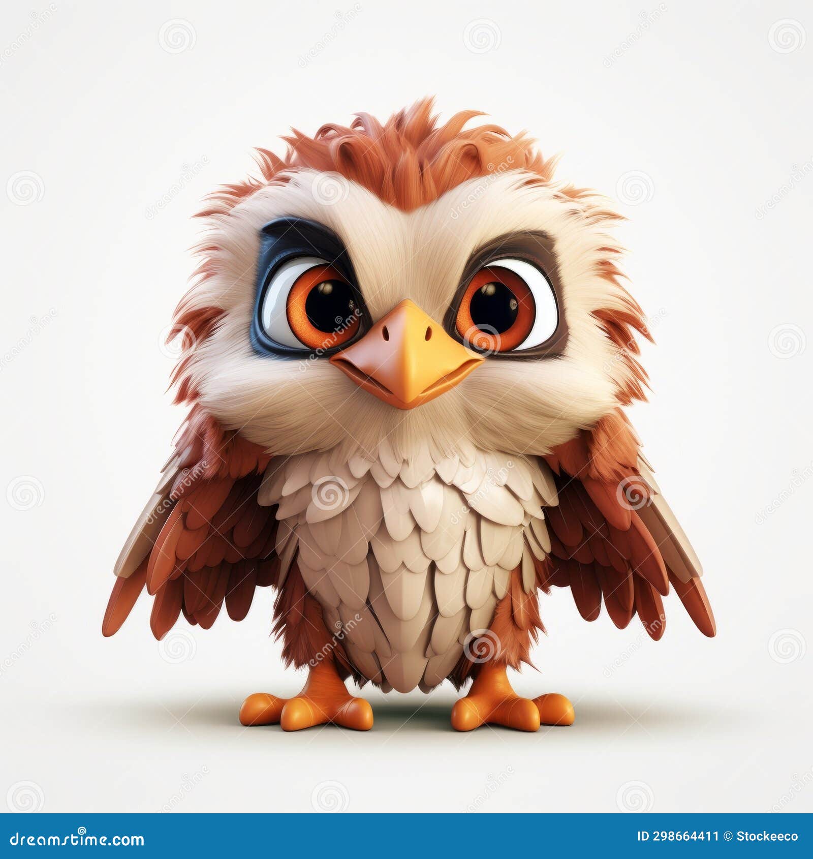 charming anime style 3d owl  - 32k uhd
