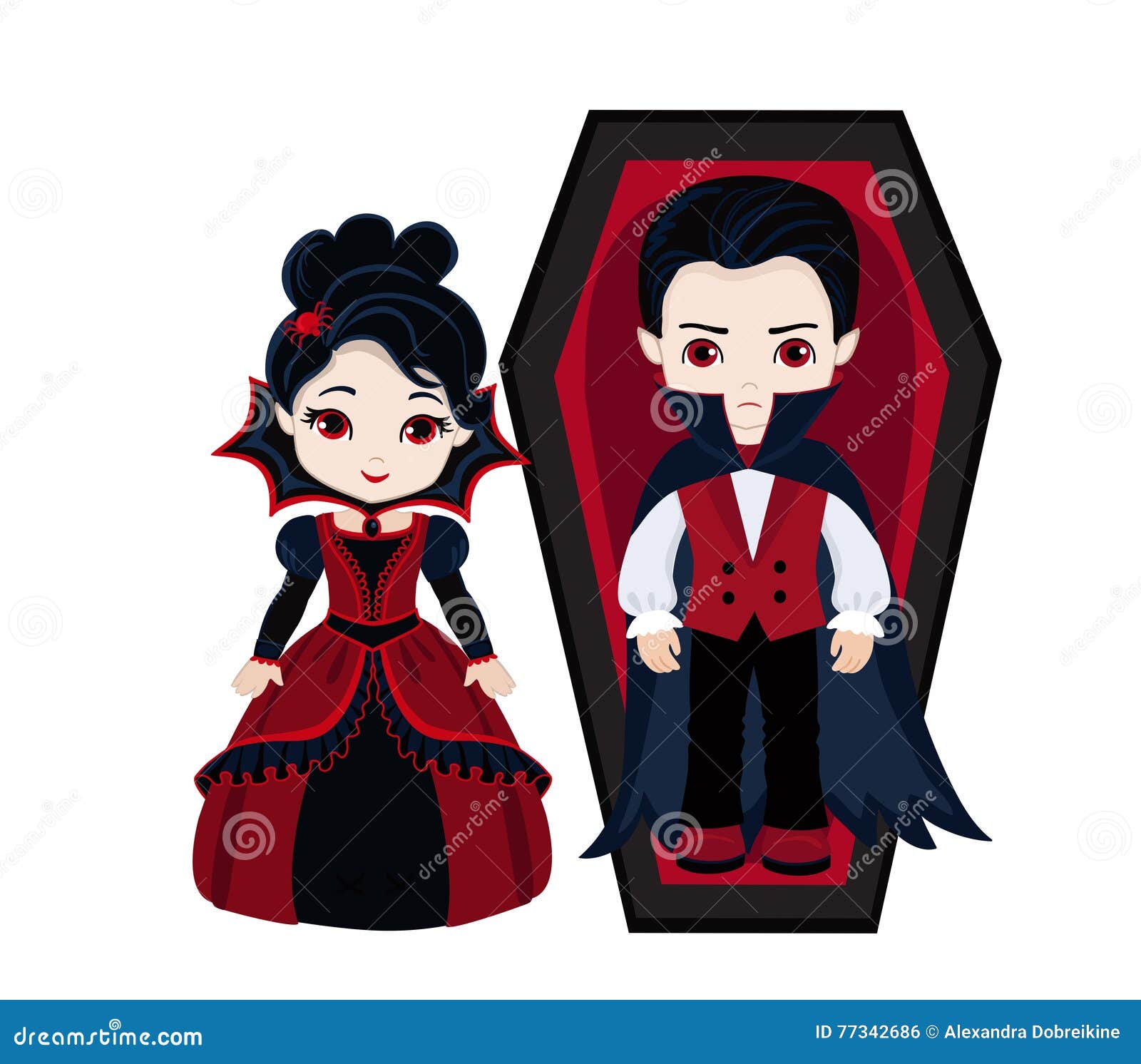 Filming movie about vampire cartoon concept Vector Image