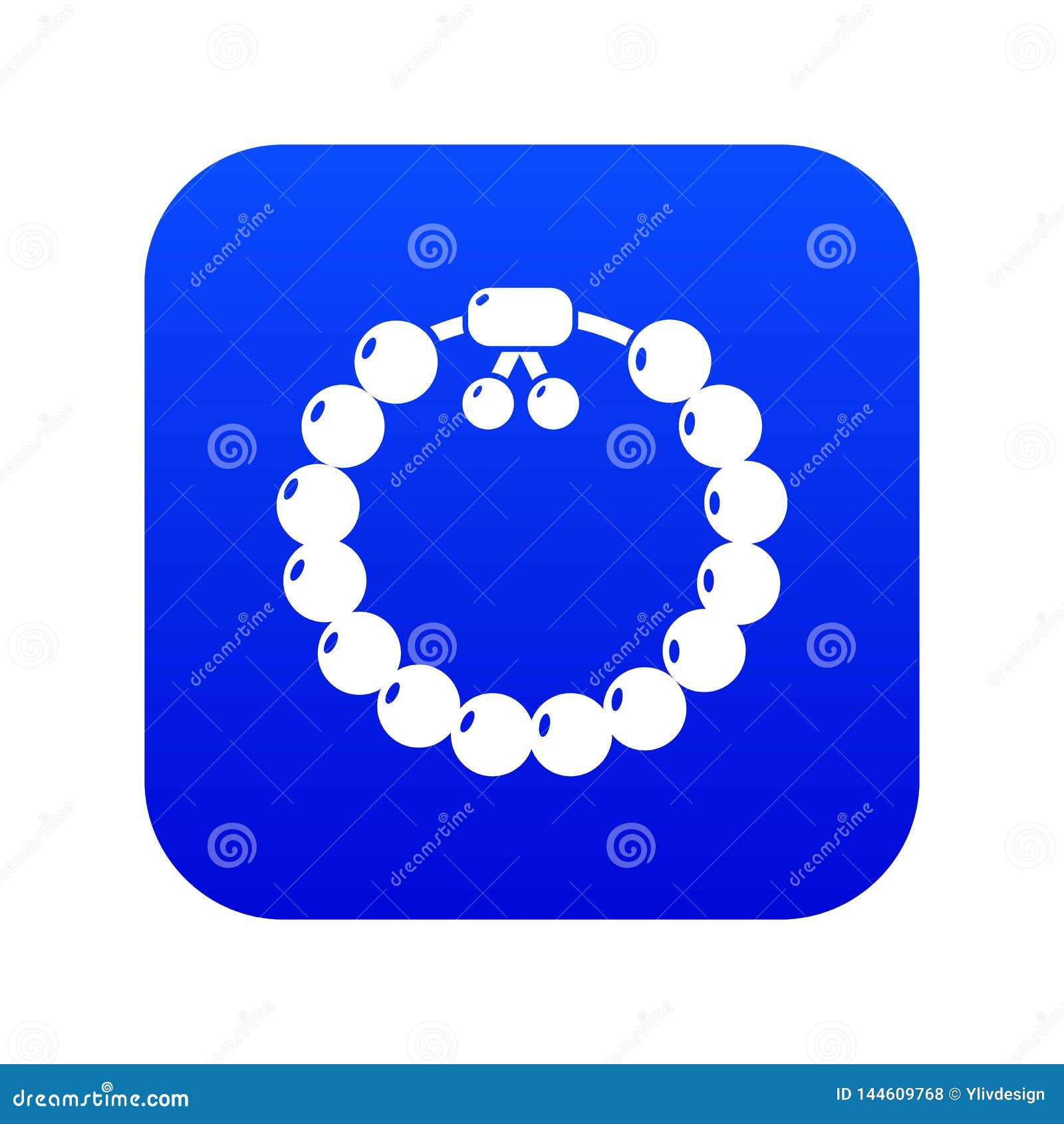 Charming Gemstone Bracelet Icon Blue Vector Stock Vector - Illustration ...