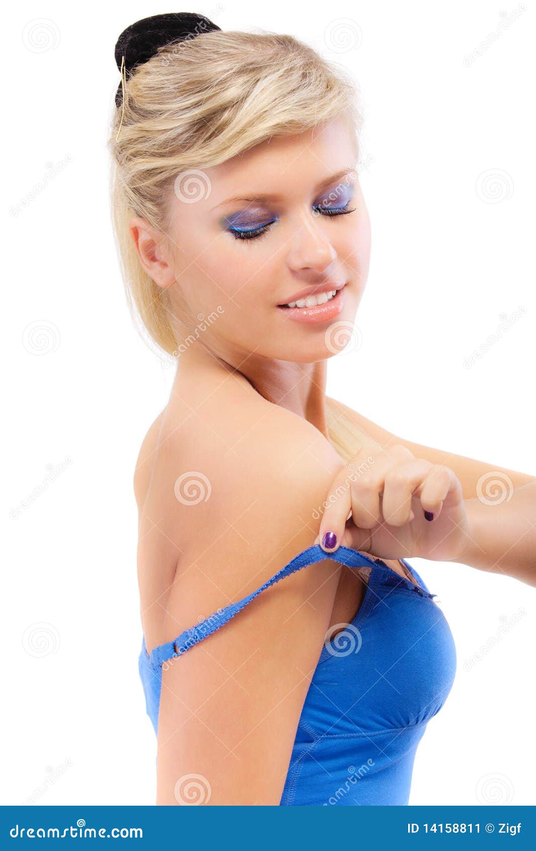 Charming Girl Corrects Stock Image - Image: 14158811 Charming Girl Corrects Stock Image - Image: 14158811
