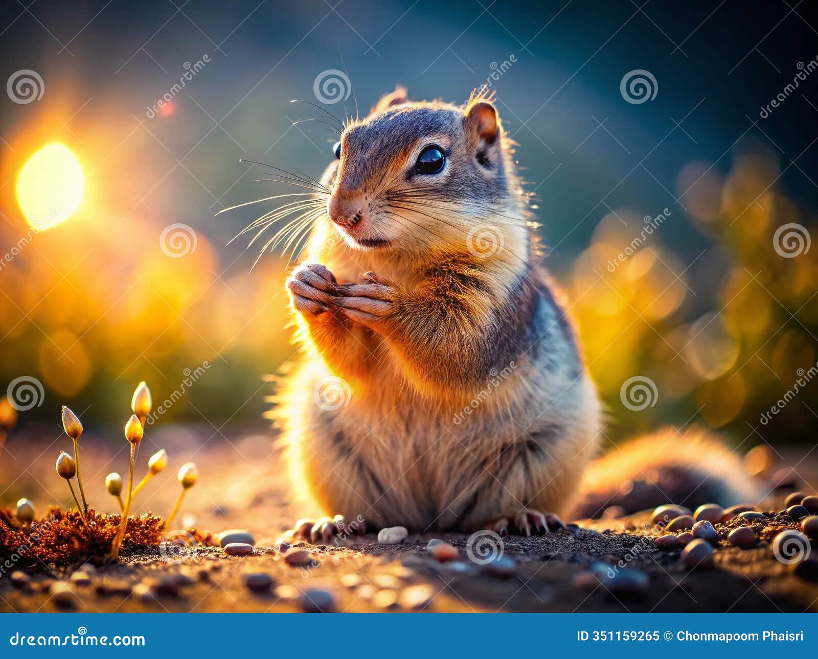 charming ground squirrel nest a closeup wildlife encounter in a natural setting