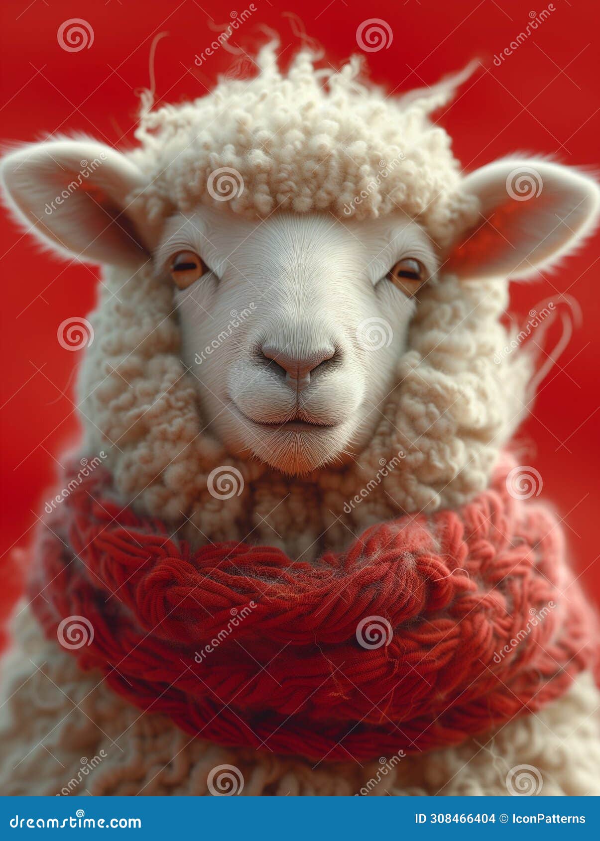a flock of joy: the woolen sheep and the red heart's glow