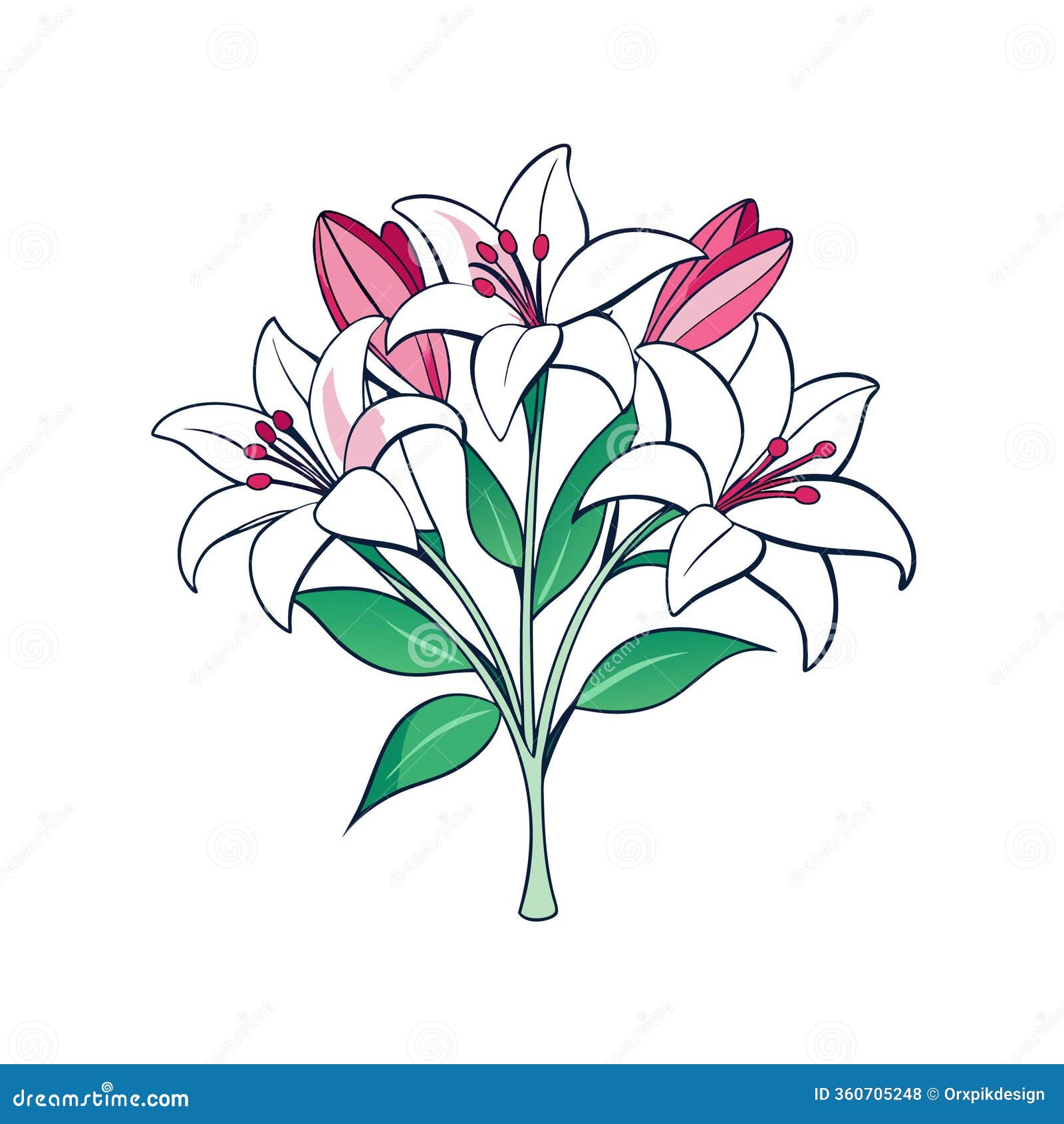 charming lily bouquet flower art