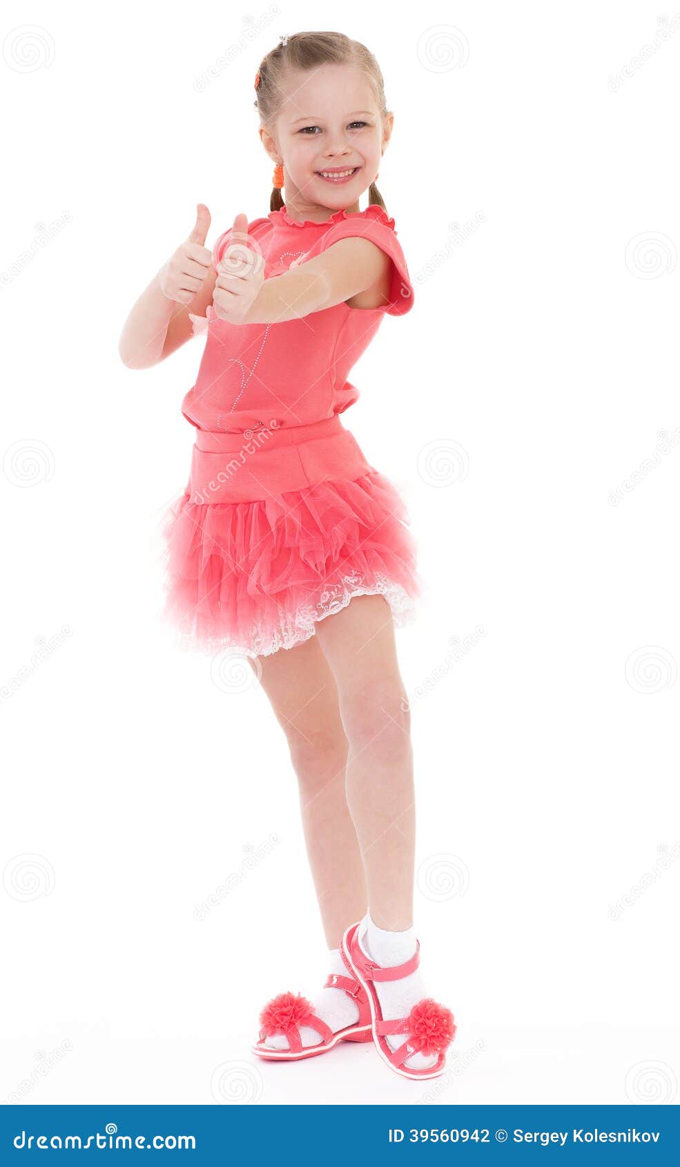 Charming Little Girl in Short Dress. Stock Photo - Image of girl, eyes:  39560942