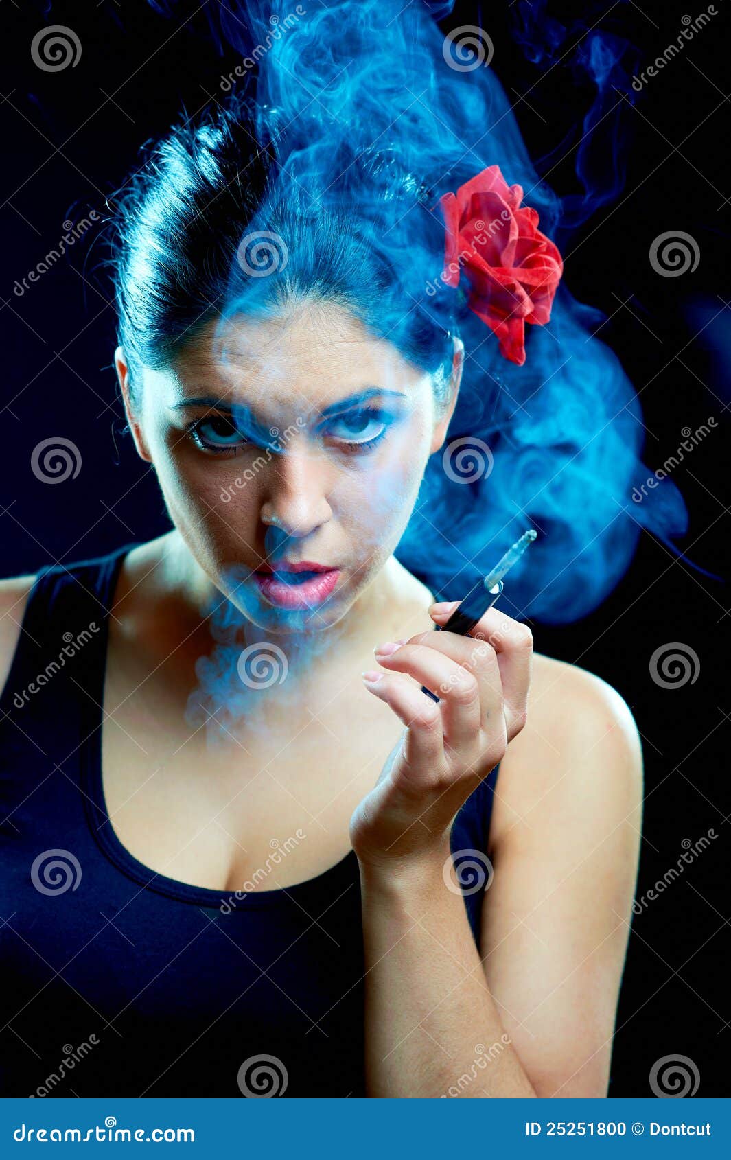 Charming Spanish Women With Cigarette Stock Photo Image 25251800