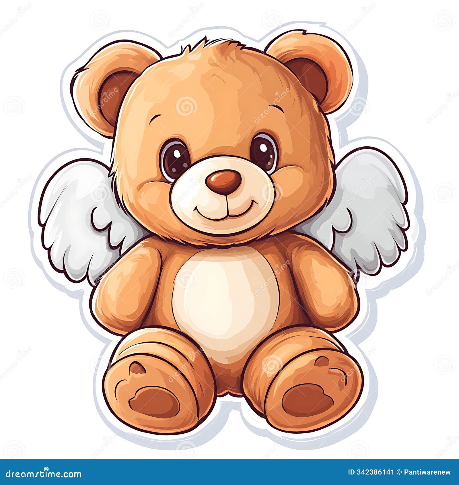 cute angelic teddy bear sticker 