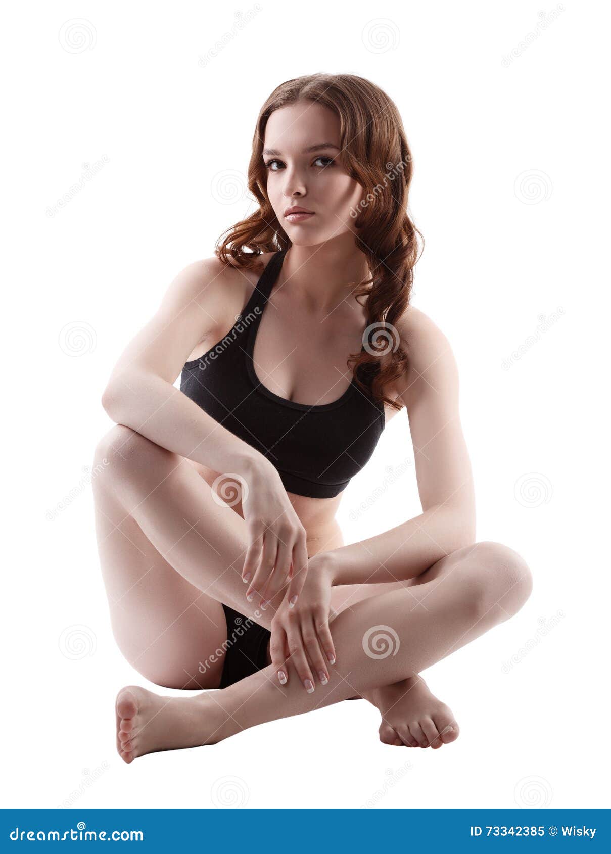 Charming Teenage Girl in Black Sports Underwear Stock Image - Image of  gymnastics, contemporary: 73342385