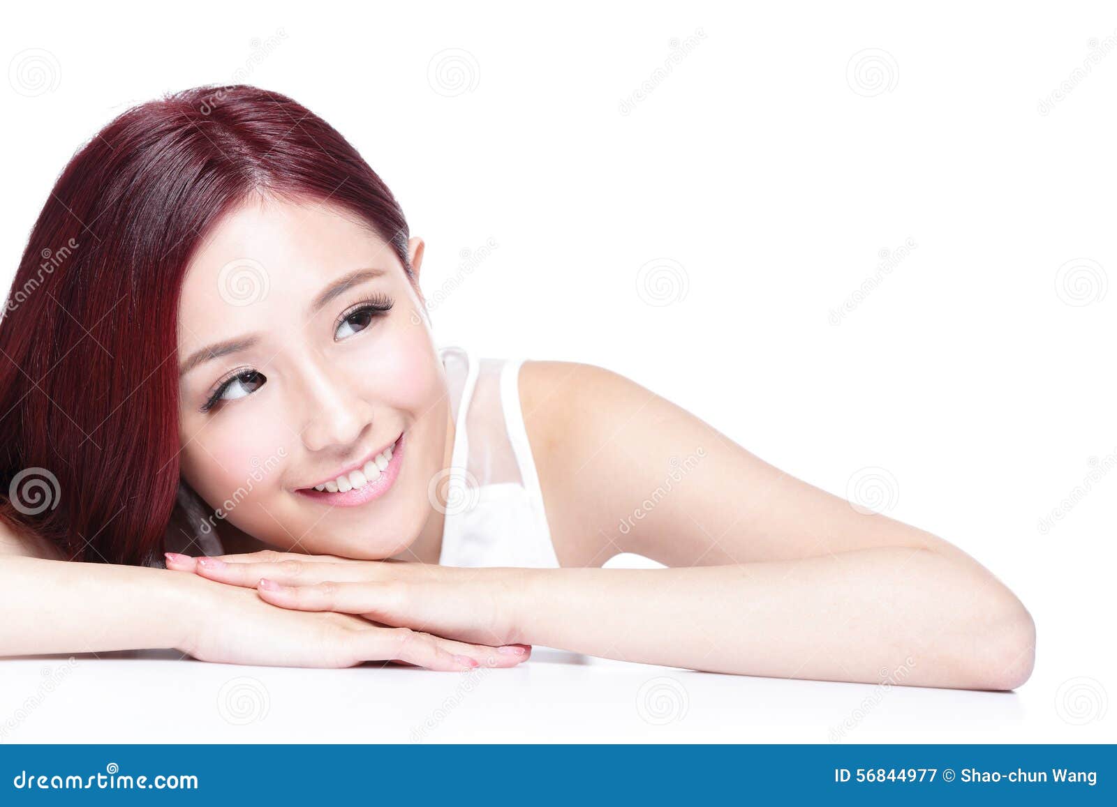 charming woman smile face