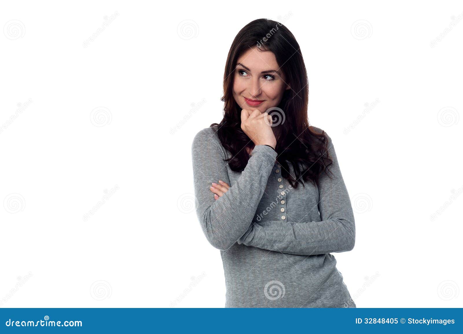 Charming Young Attractive Woman Stock Image - Image of arms, person ...