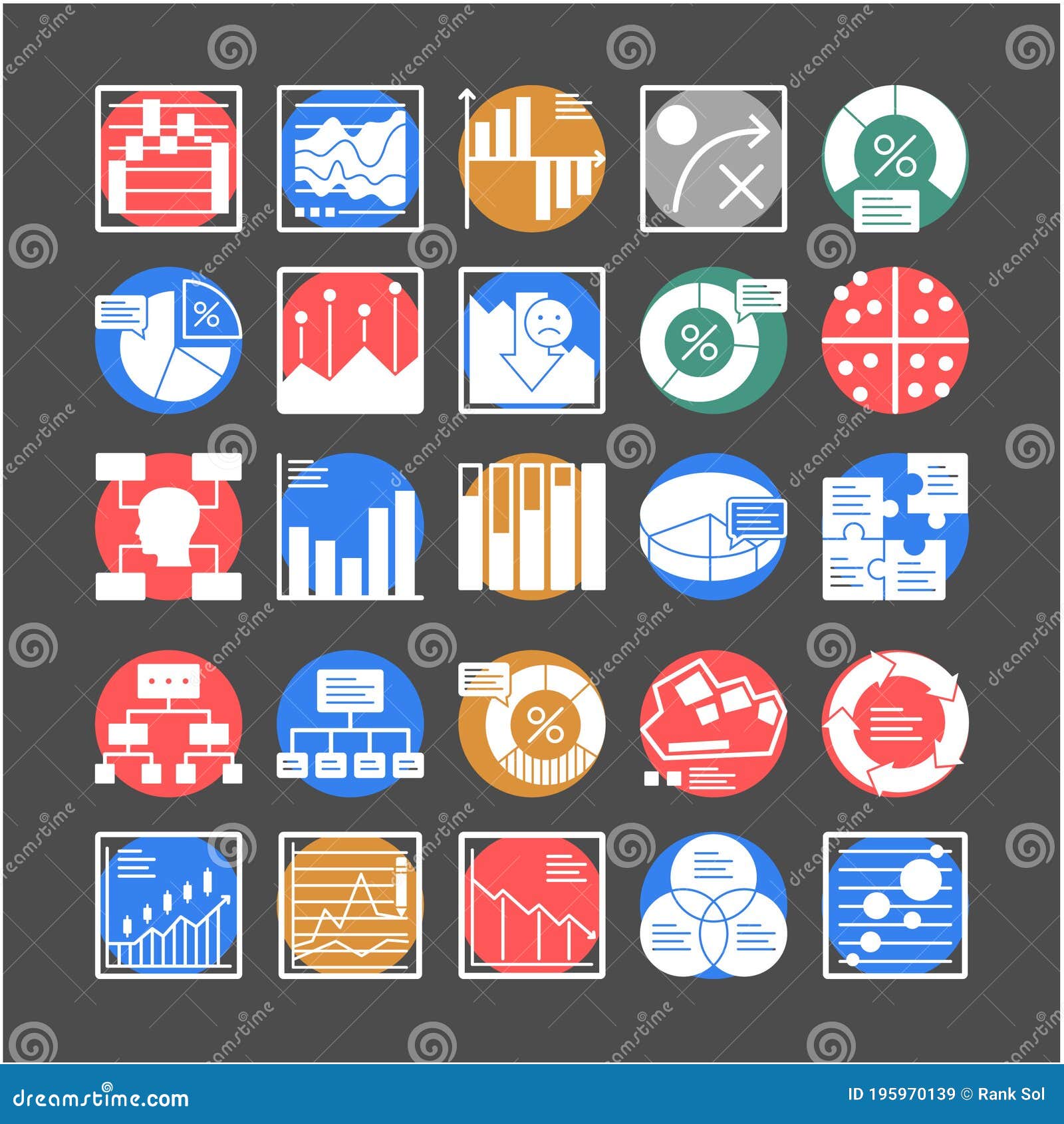 chart glyph background  icon which can easily modify or edit