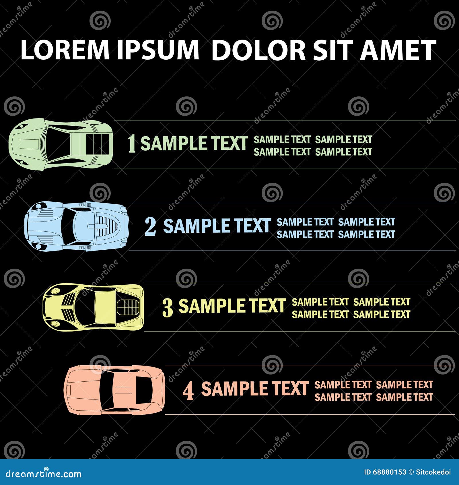 Chart Racing Car As a Template Stock Vector Illustration of logistics
