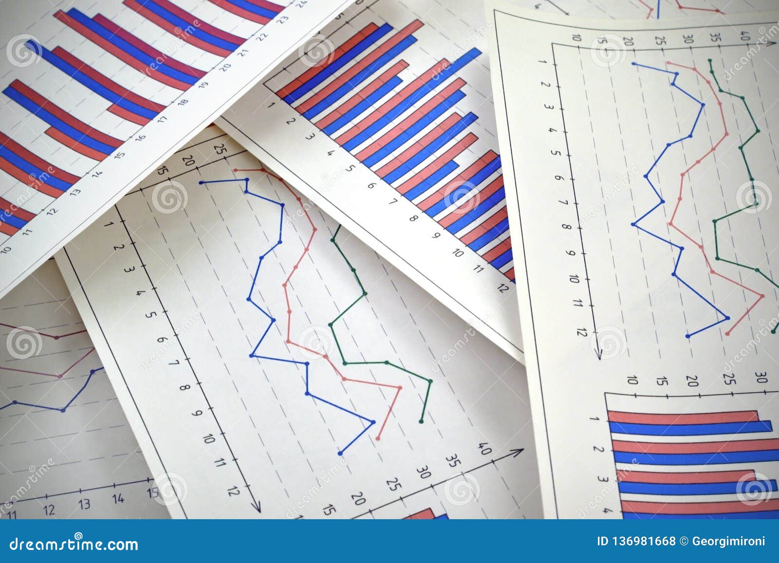 Charts graphs stock photo Image of complot important 136981668