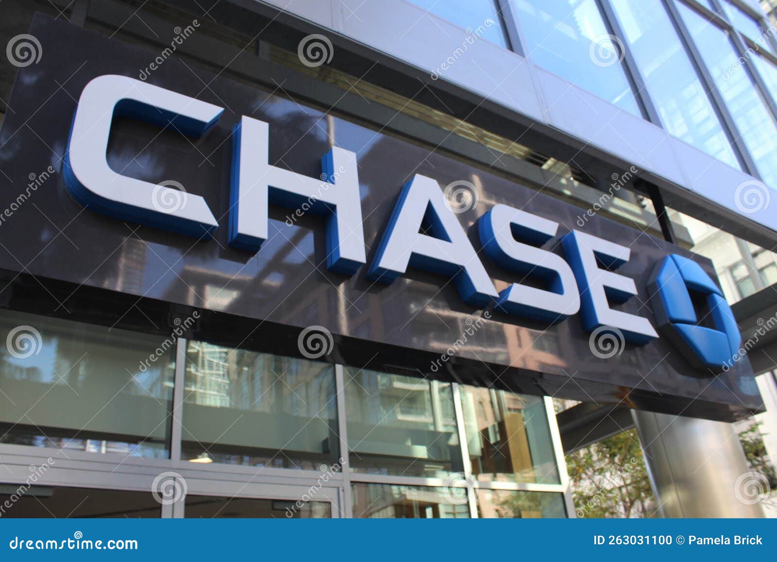 Chase Bank Logo in Closeup editorial image. Image of editorial 263031100