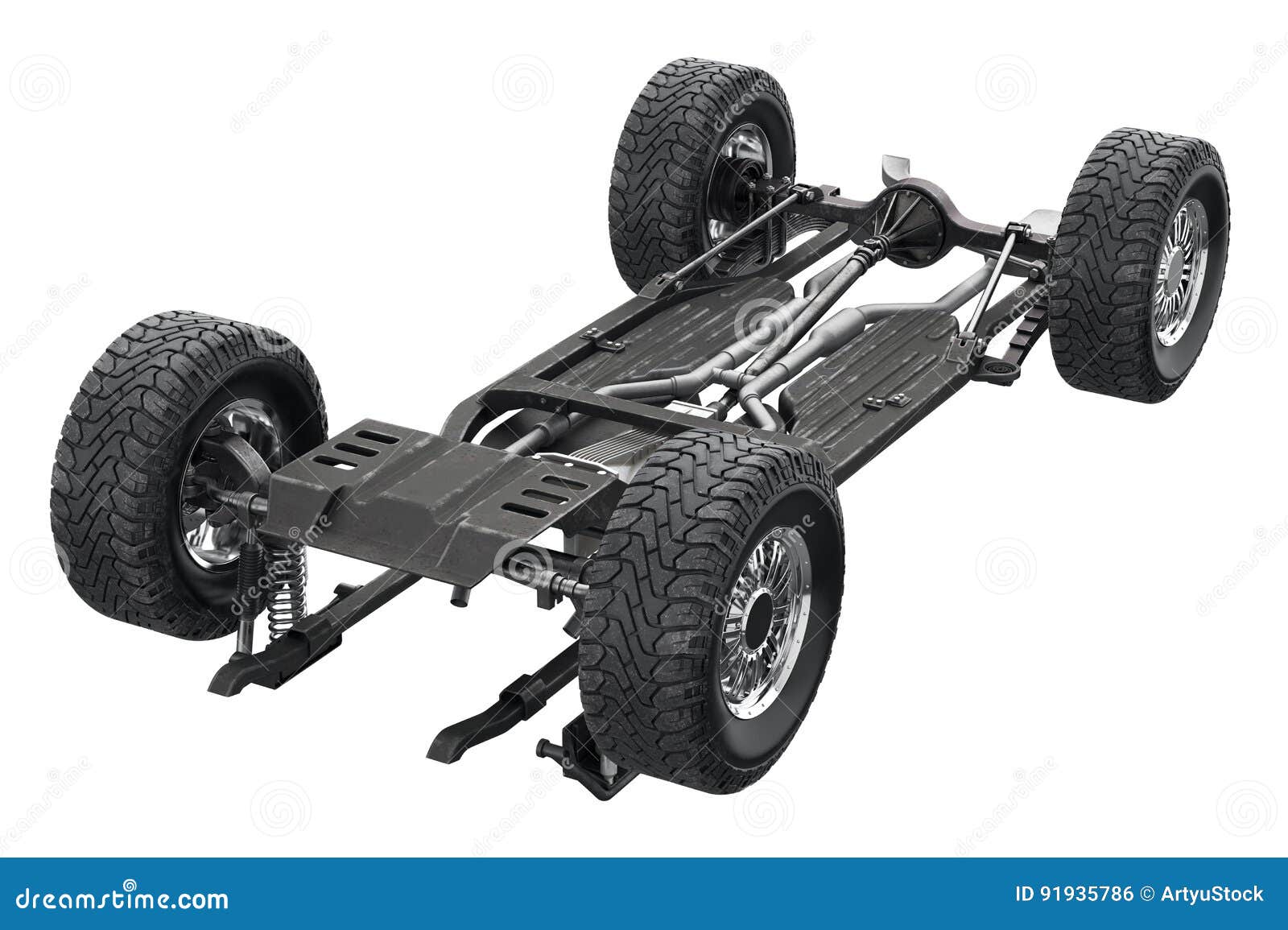 Undercarriage Chassis Carriage For Car Vehicle Frame Icon In Circle Round Outline Black Color