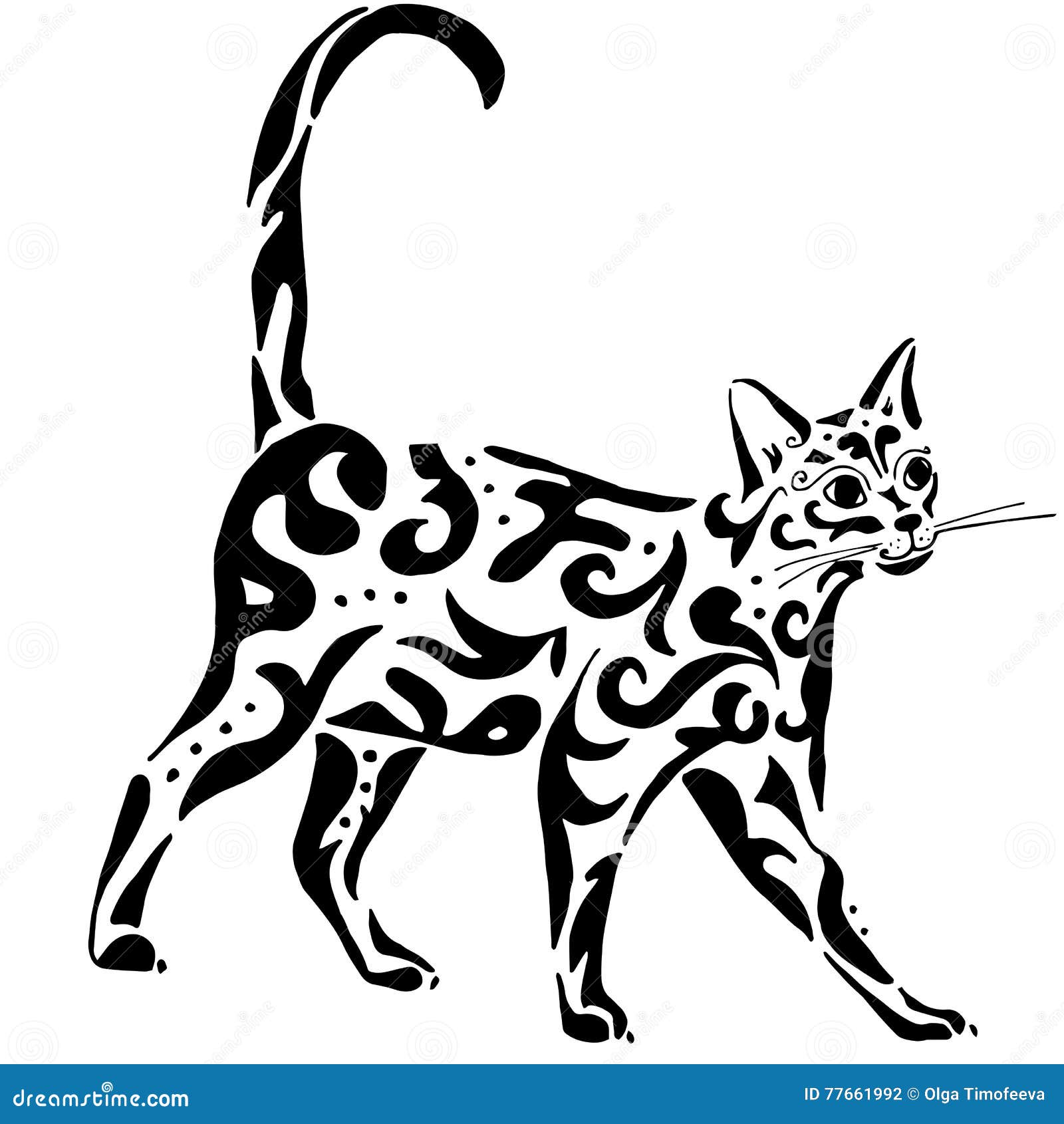 Chat égyptien Gracieux Illustration De Vecteur Illustration