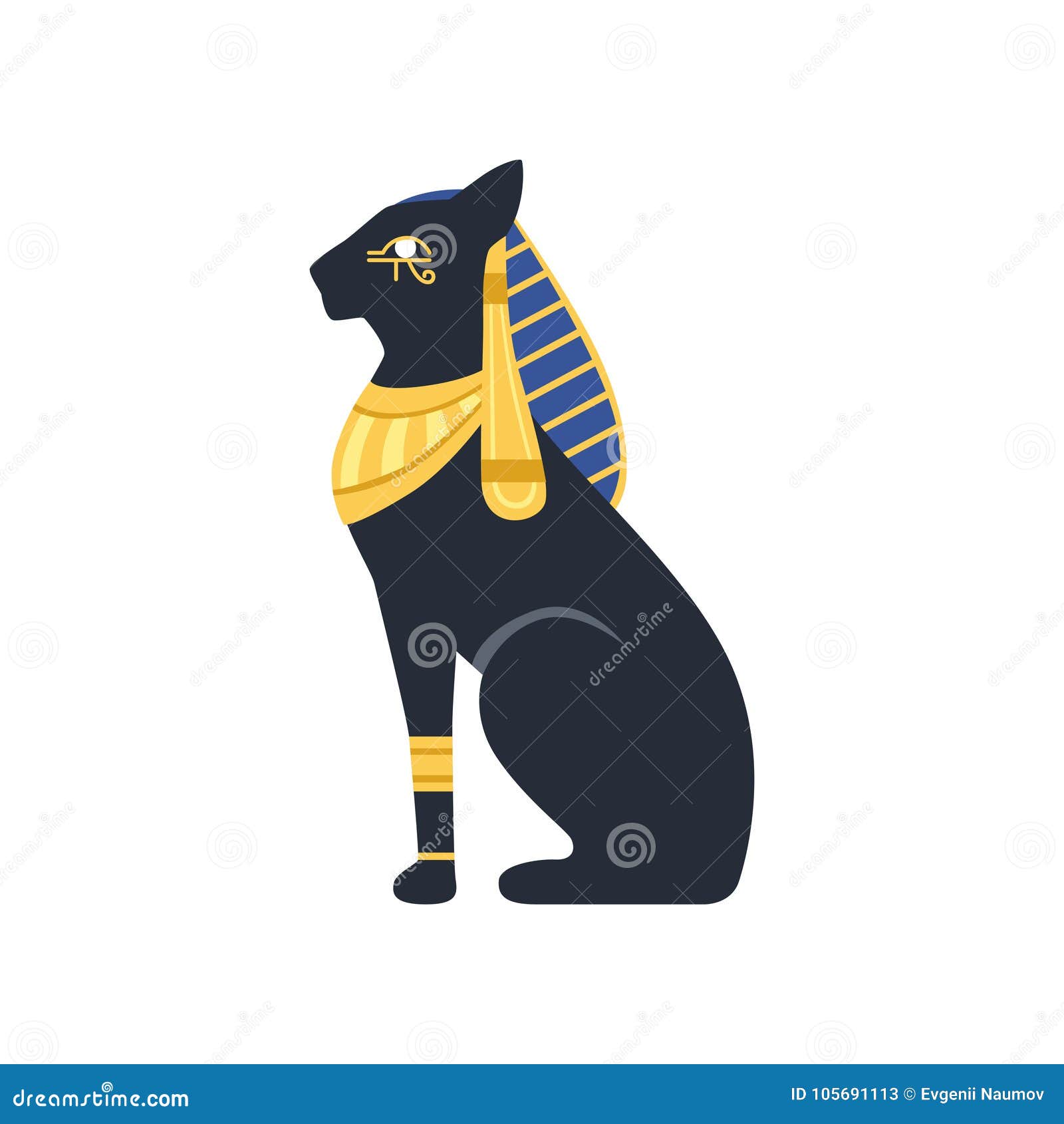 Chat Egyptien Noir Bastet Deesse D Egypte Antique Illustration De Vecteur Illustration De Vecteur Illustration Du Deesse Chat