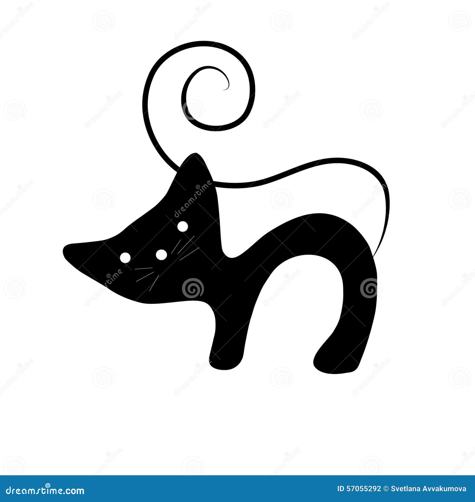 Chat Abstrait Illustration De Vecteur Illustration Du Domestique